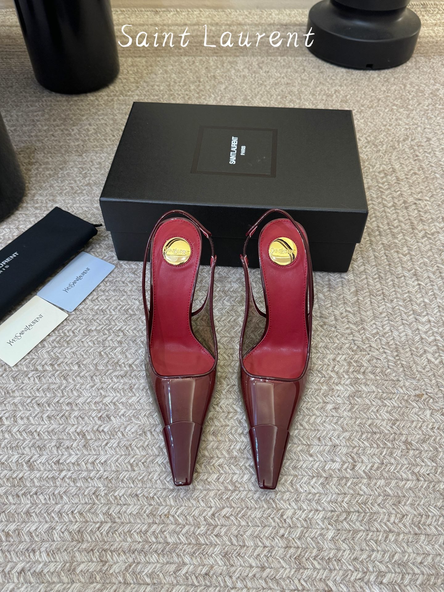 Saint Laurent Pointed-Toe Strappy Heeled Sandals – 26SS
