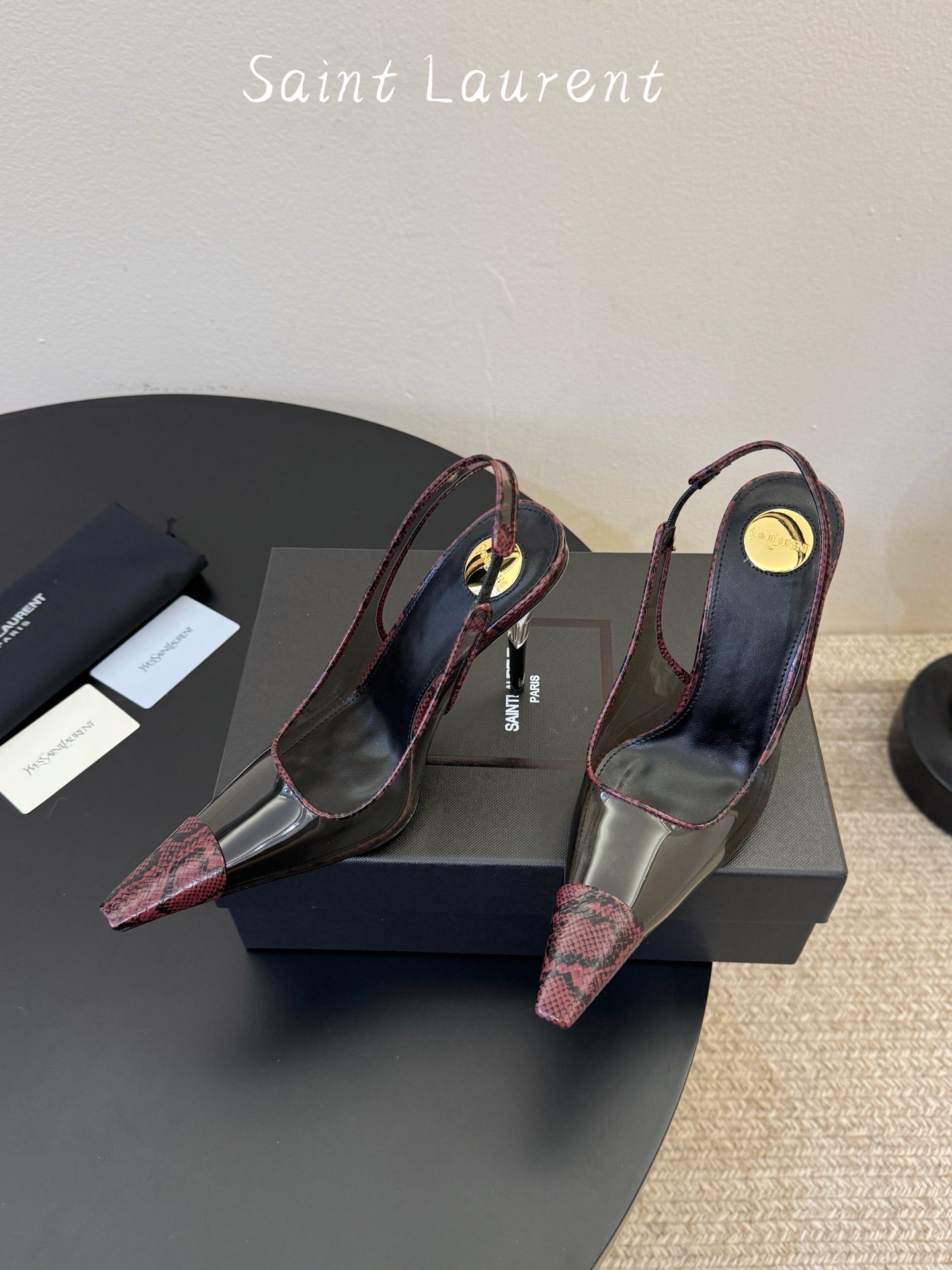 Saint Laurent Pointed-Toe Strappy Heeled Sandals – 26SS