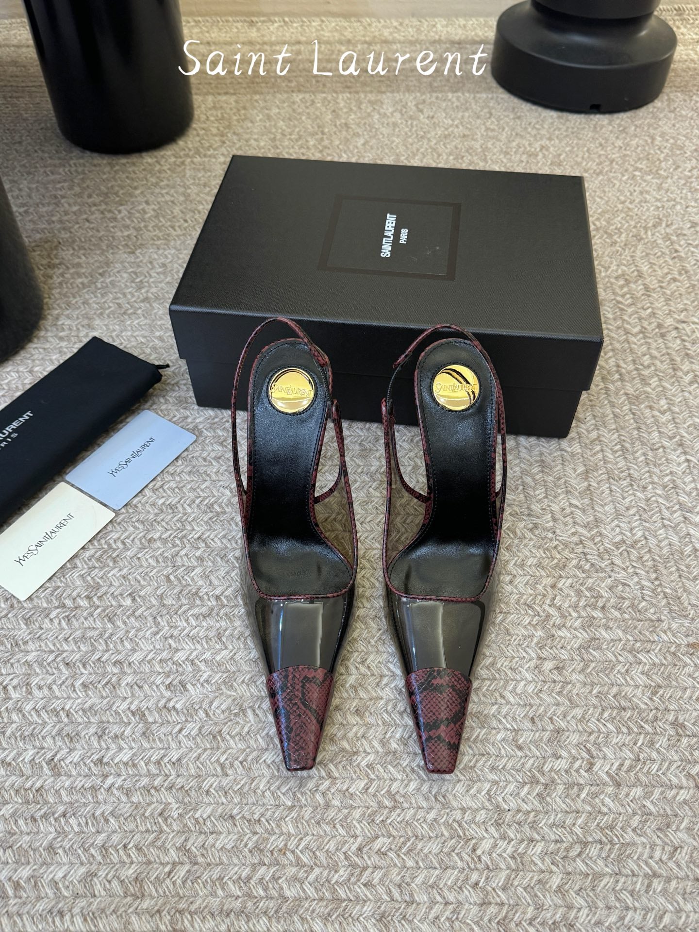 Saint Laurent Pointed-Toe Strappy Heeled Sandals – 26SS