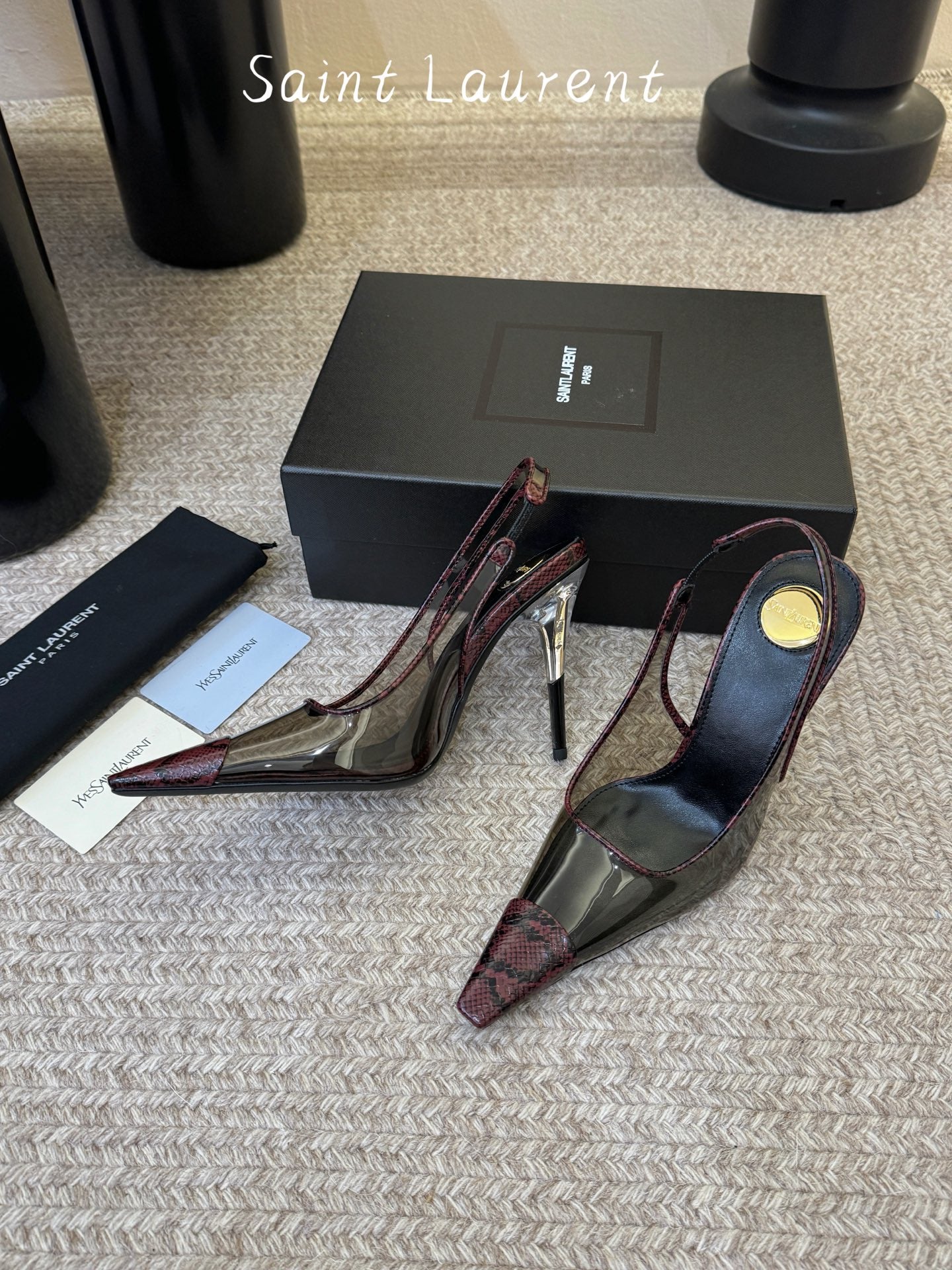 Saint Laurent Pointed-Toe Strappy Heeled Sandals – 26SS