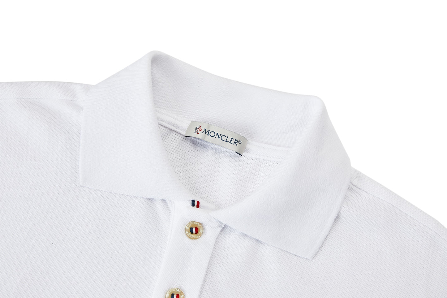Moncler Logo Ribbed Collar Polo Shirt