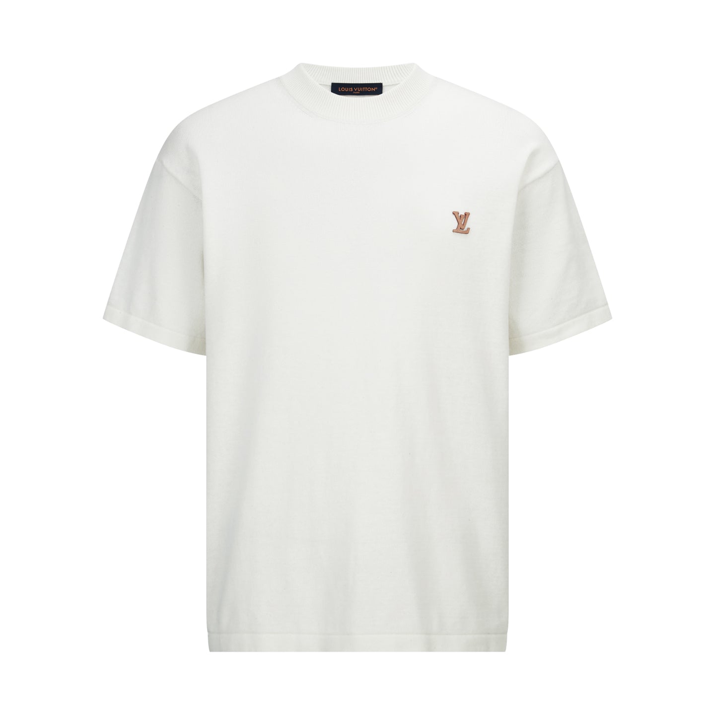 Louis Vuitton Leather Patch Embroidery Knit Sweater