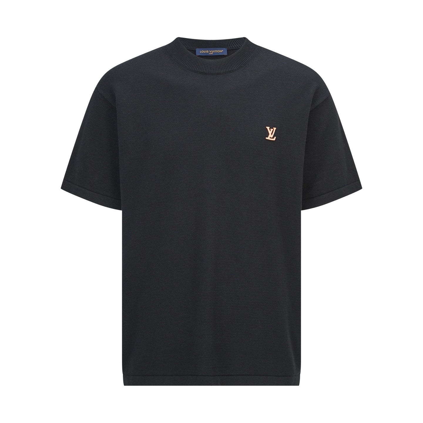 Louis Vuitton Leather Patch Embroidery Knit Sweater