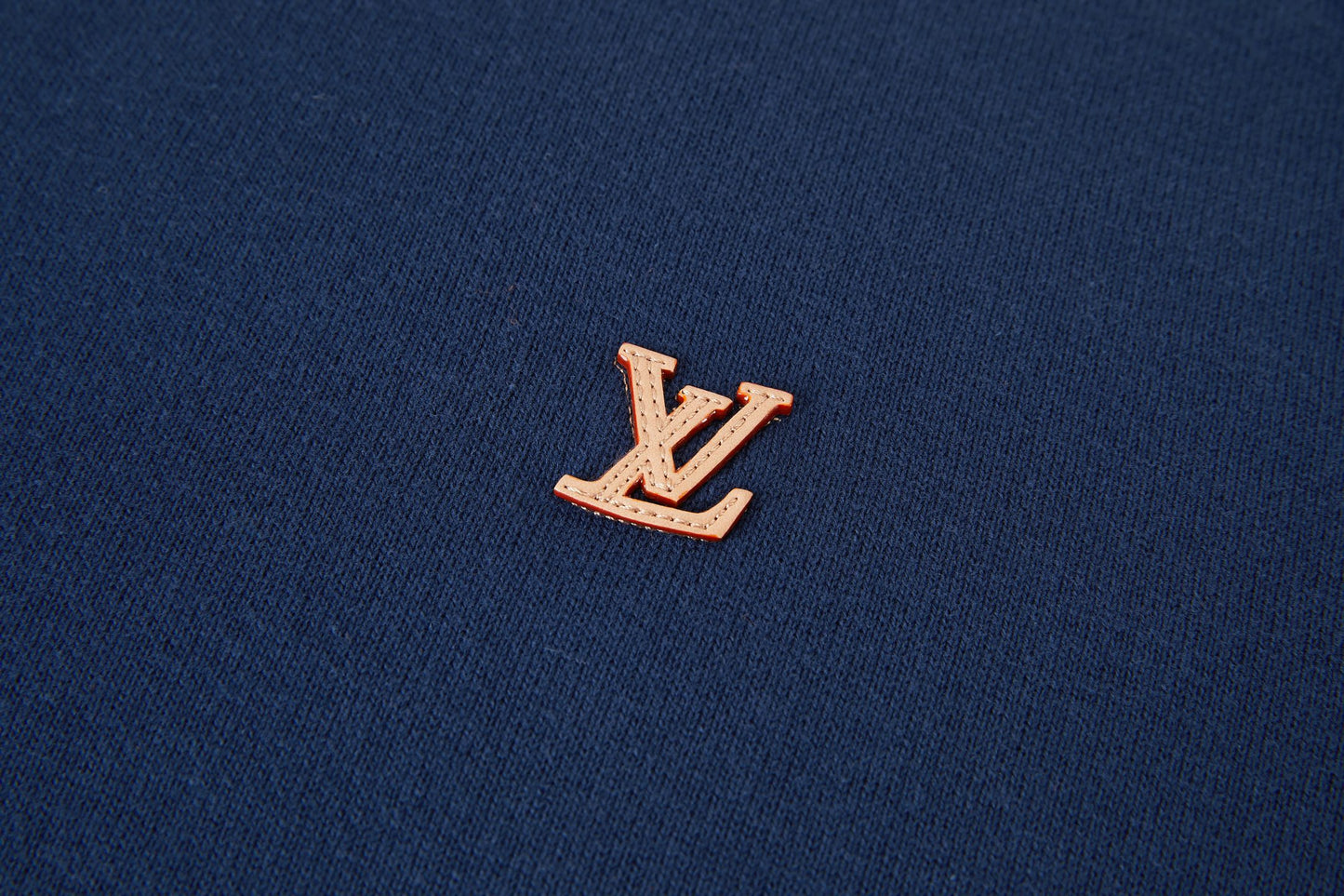 Louis Vuitton Leather Patch Embroidery Knit Sweater