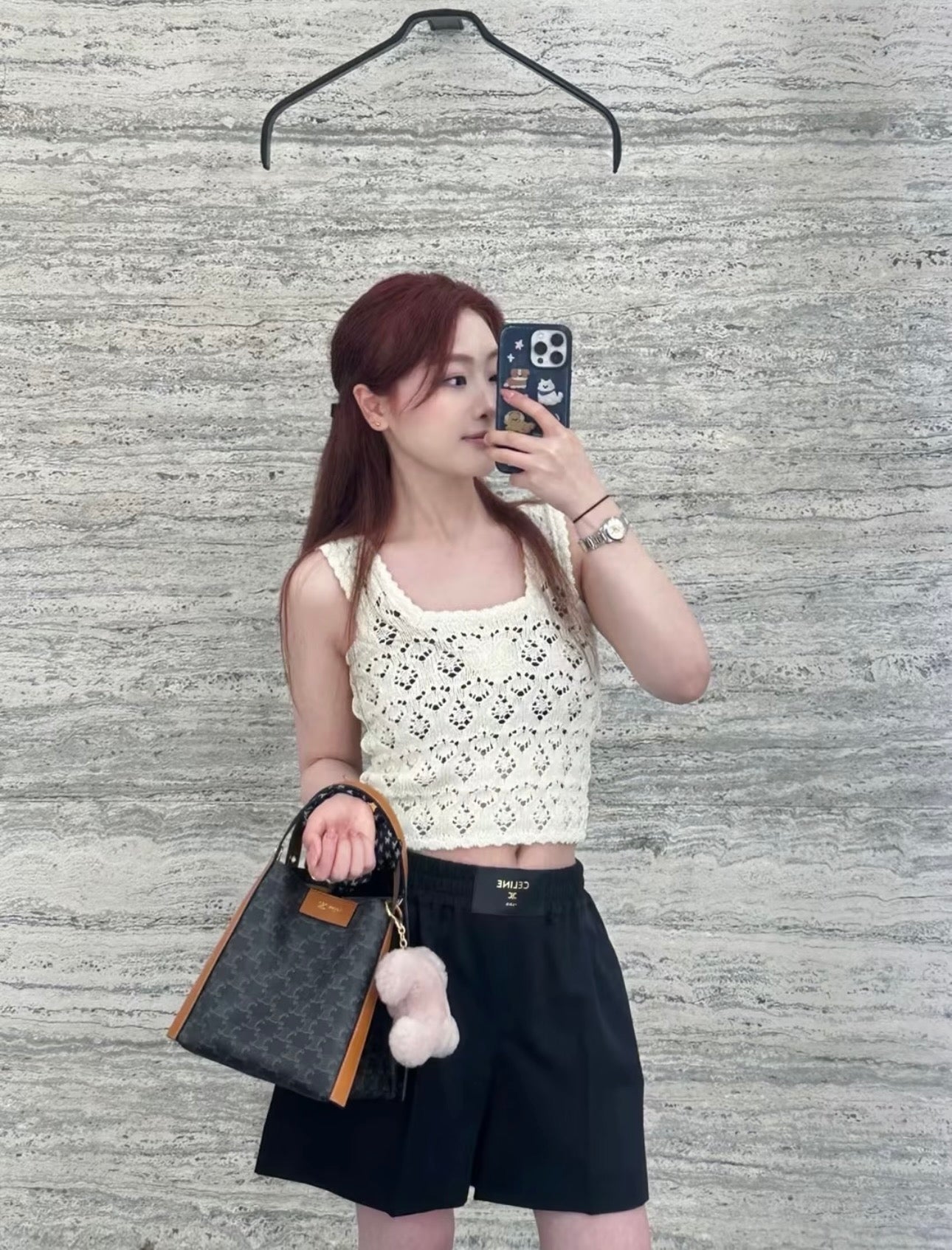 Celine Triomphe Cut-out Knit Vest