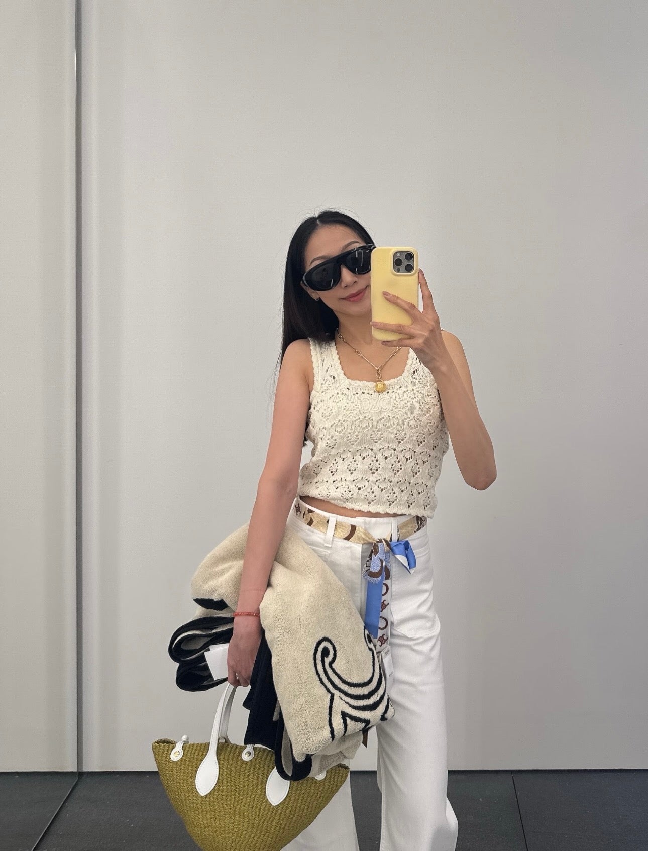 Celine Triomphe Cut-out Knit Vest