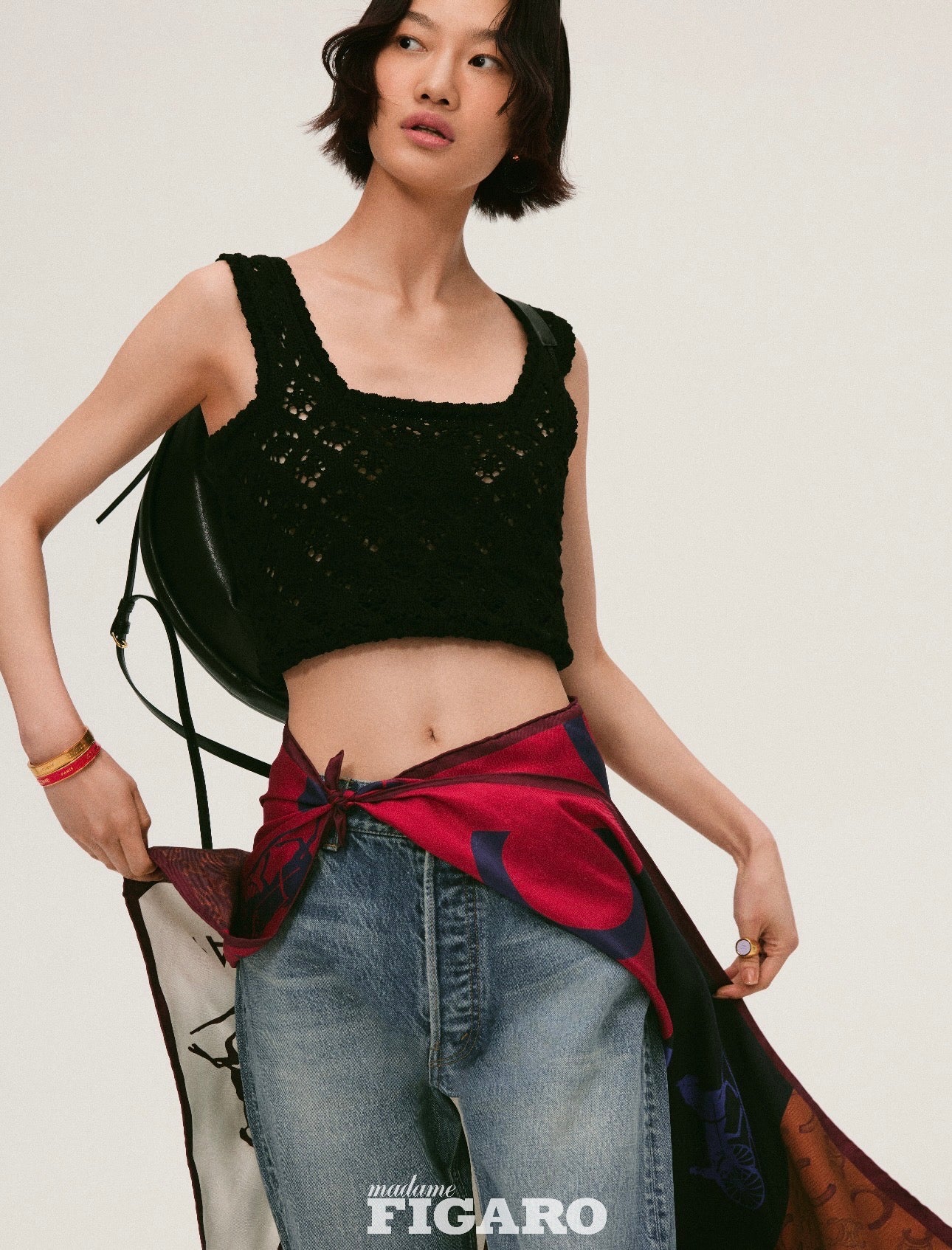 Celine Triomphe Cut-out Knit Vest