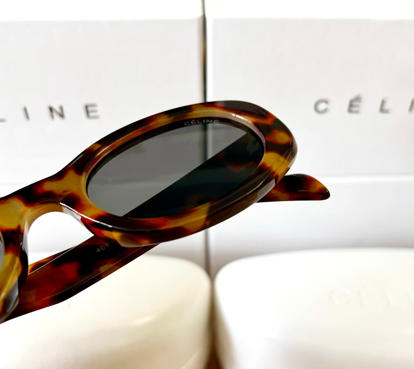 Celine Triomphe Tortoise Shell Sunglasses
