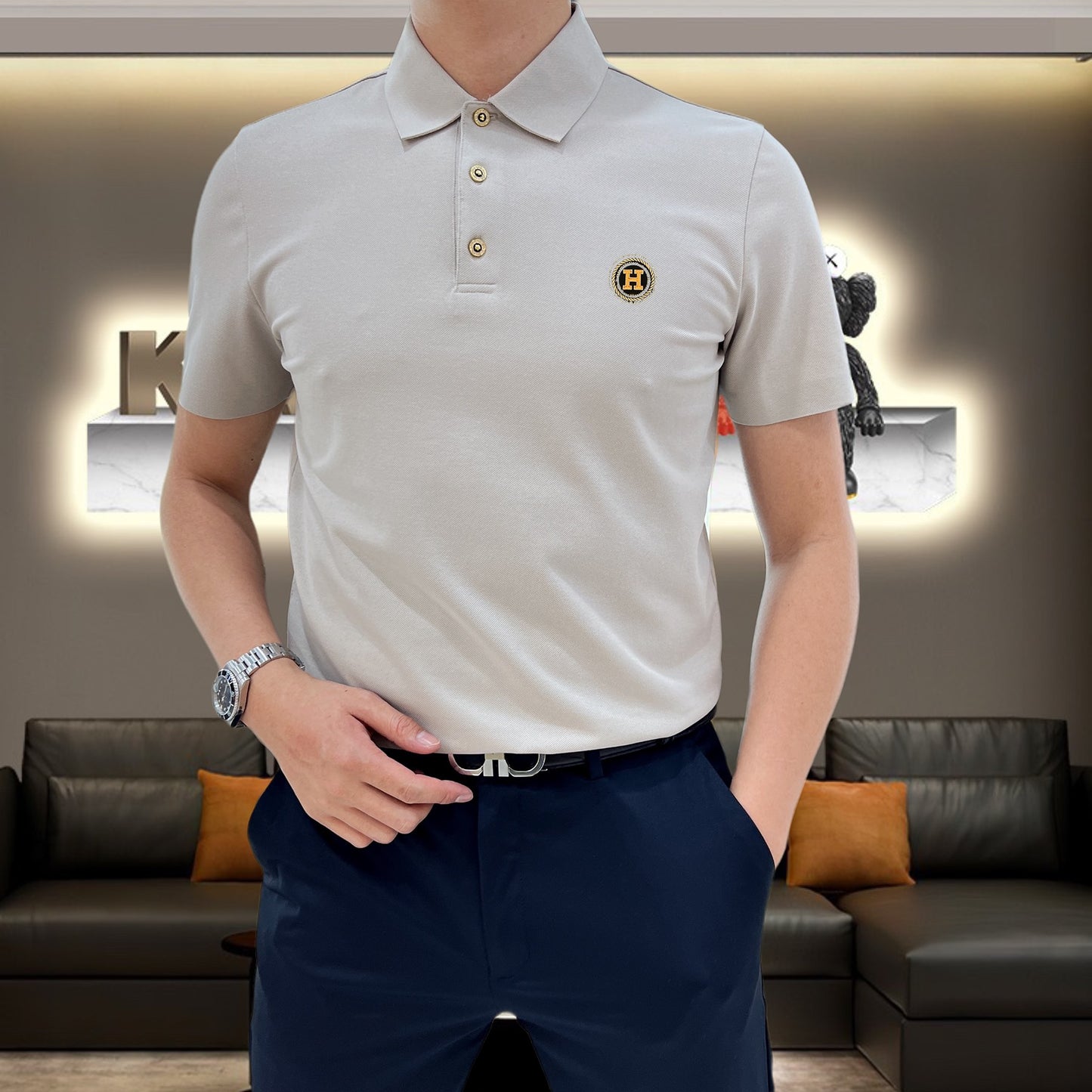 Hermès Seamless Mercerized Cotton Polo Shirt – 2026 Spring/Summer Collection