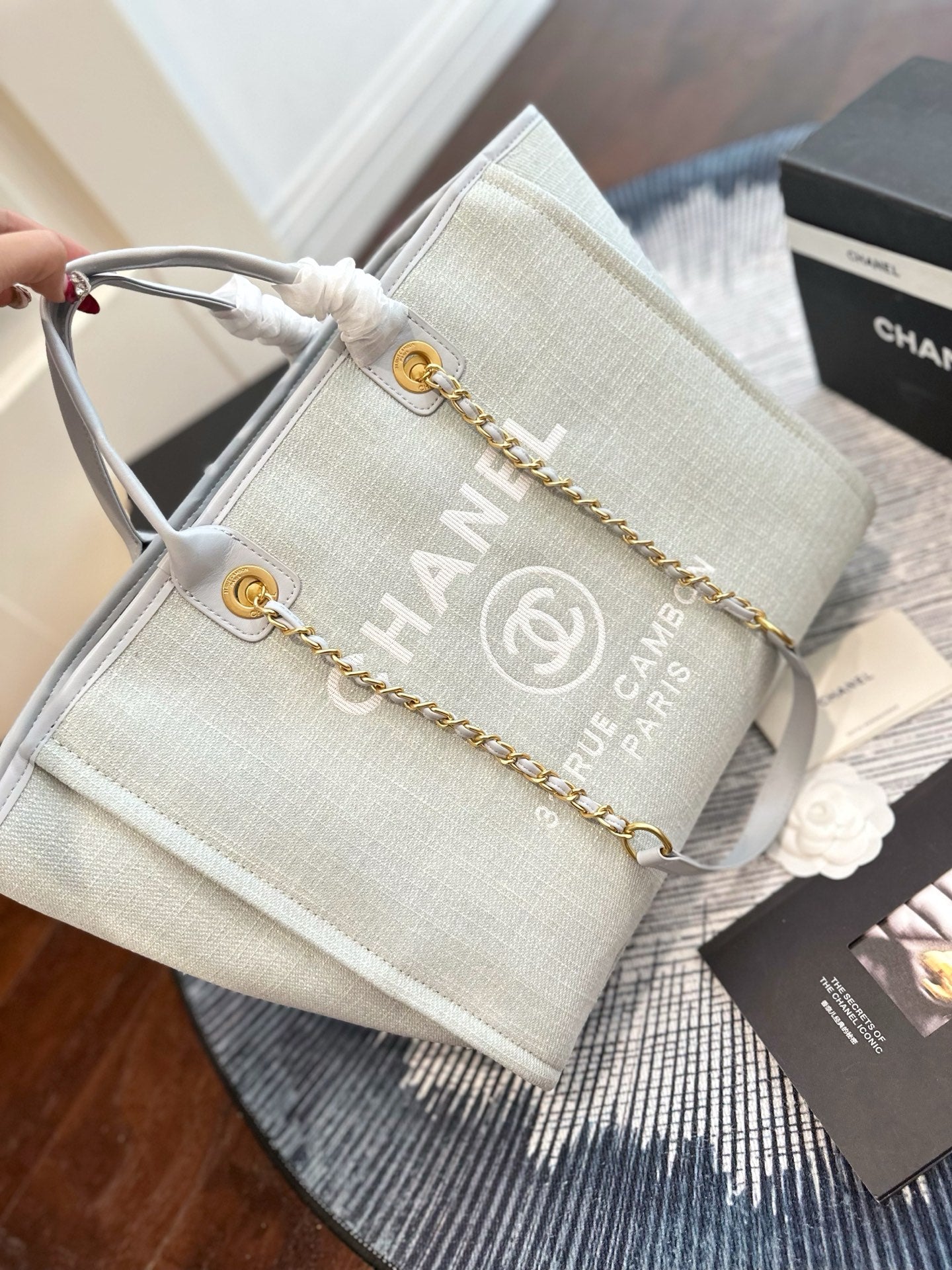 Chanel Canvas Beach Bag – 33cm