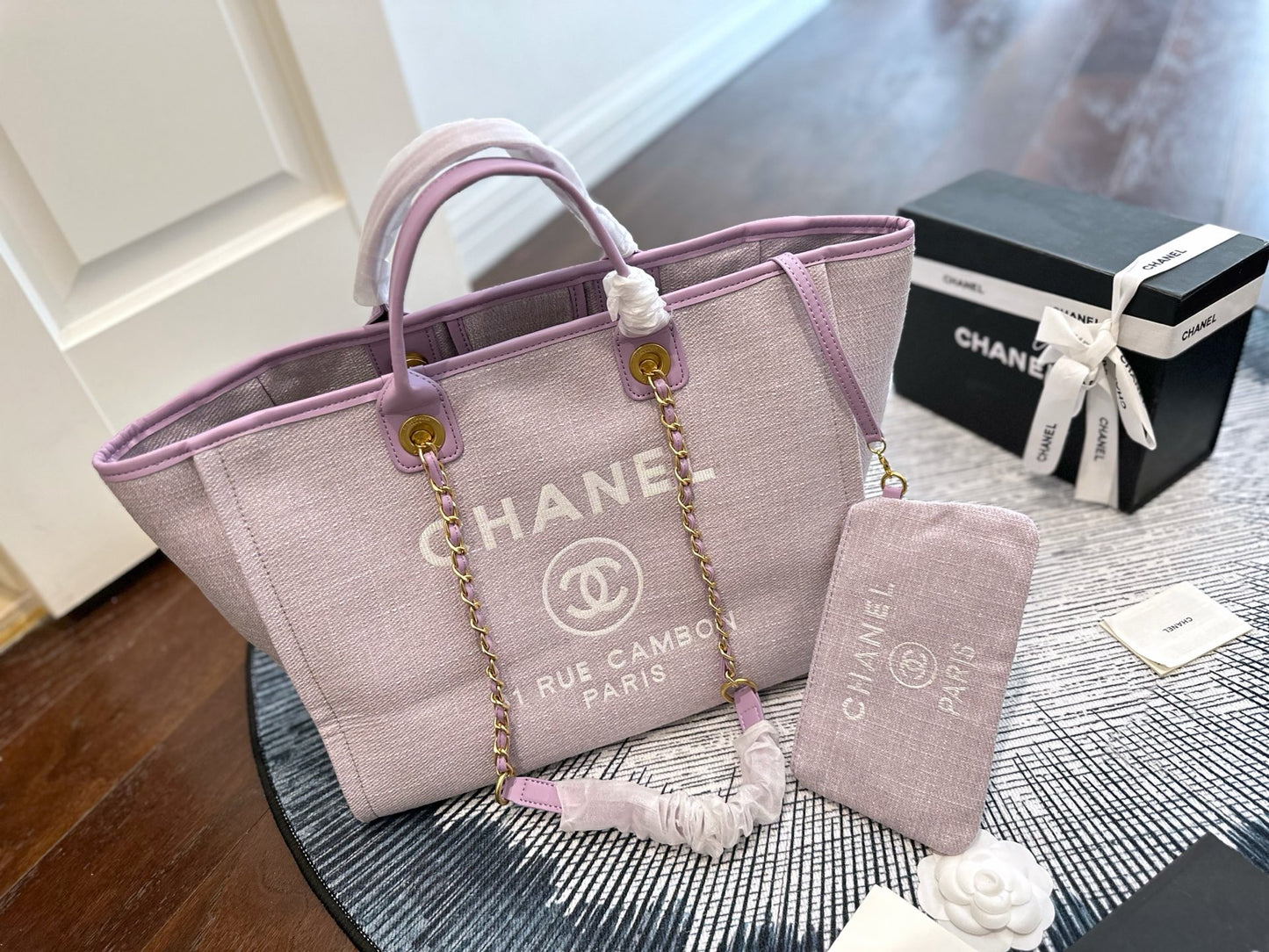 Chanel Canvas Beach Bag – 33cm