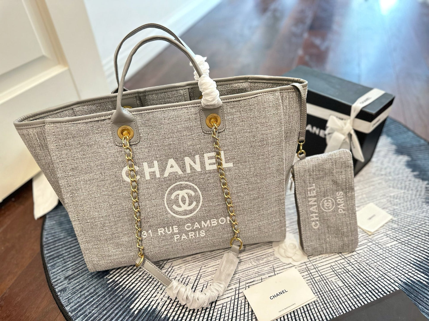 Chanel Canvas Beach Bag – 33cm