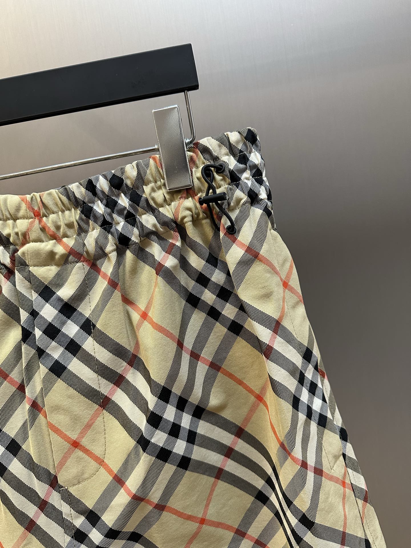 Burberry Twill Check Equestrian Knight Embroidered Shorts