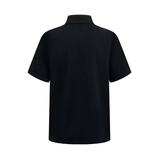 Moncler Logo Print Luxury Cotton Polo Shirt