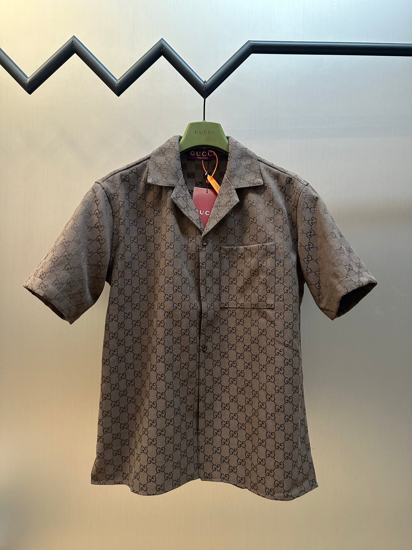 Gucci GG Jacquard Short-Sleeve Shirt