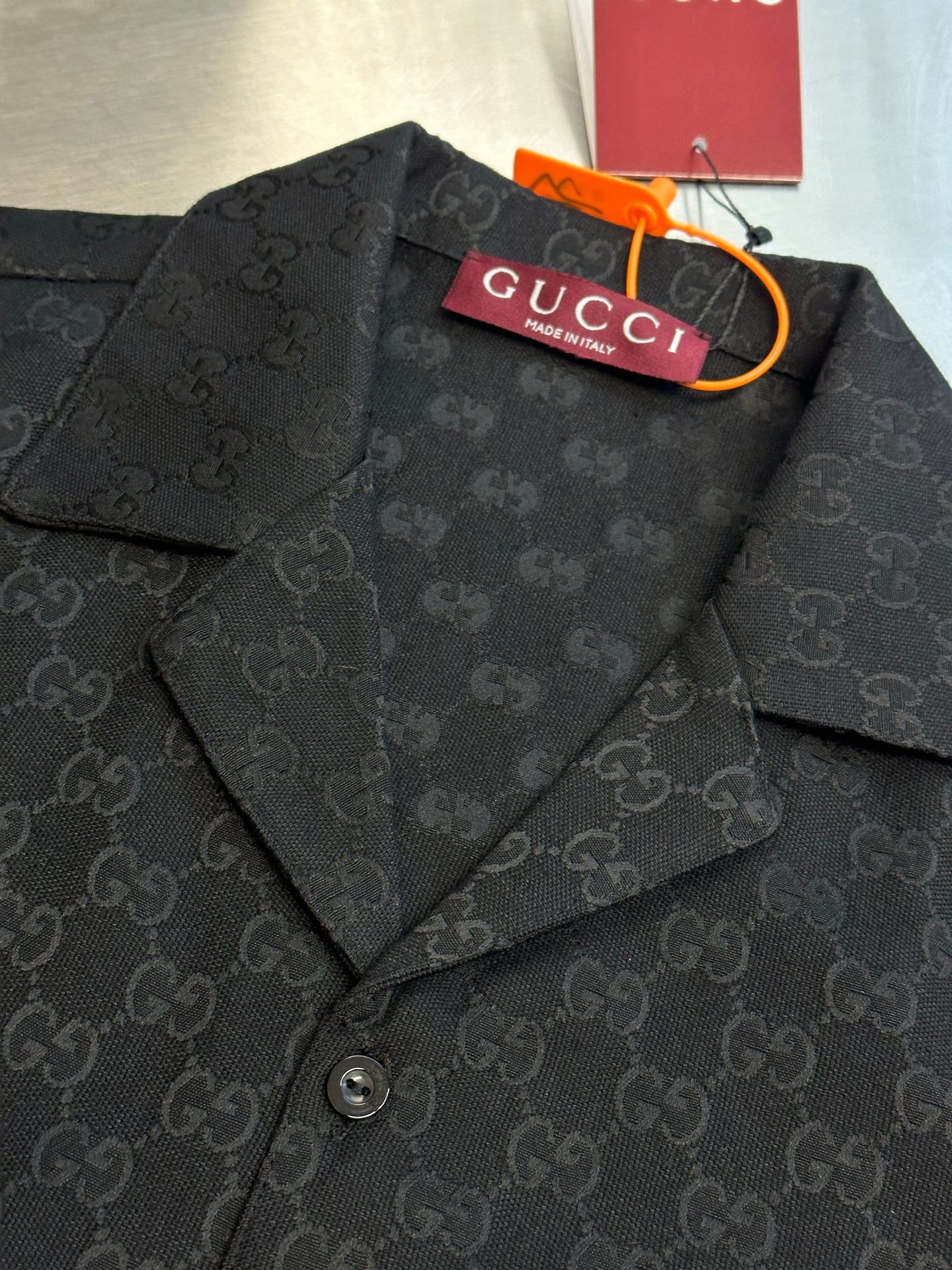 Gucci GG Jacquard Short-Sleeve Shirt