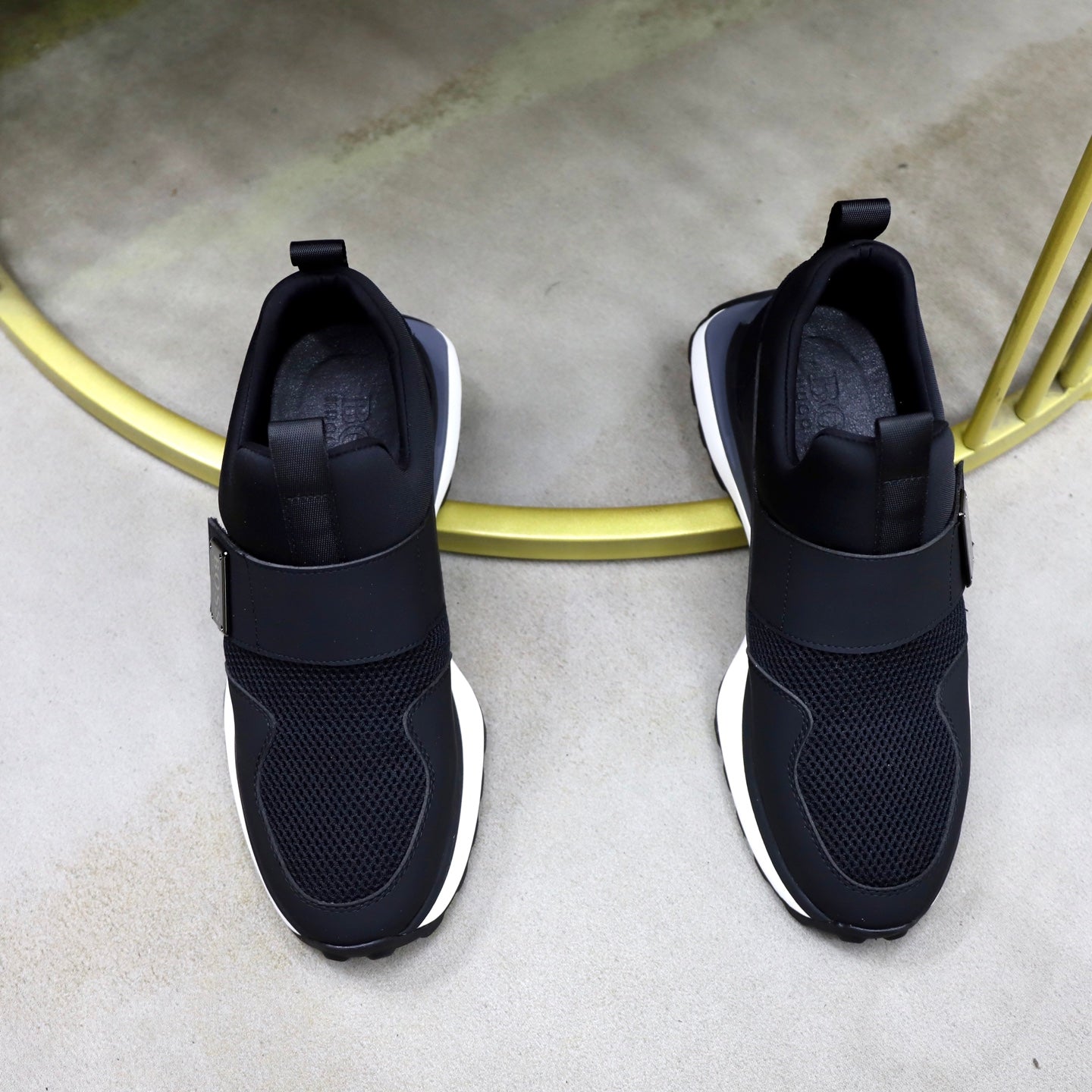 Boss Fabric and Leather Spliced Sneakers