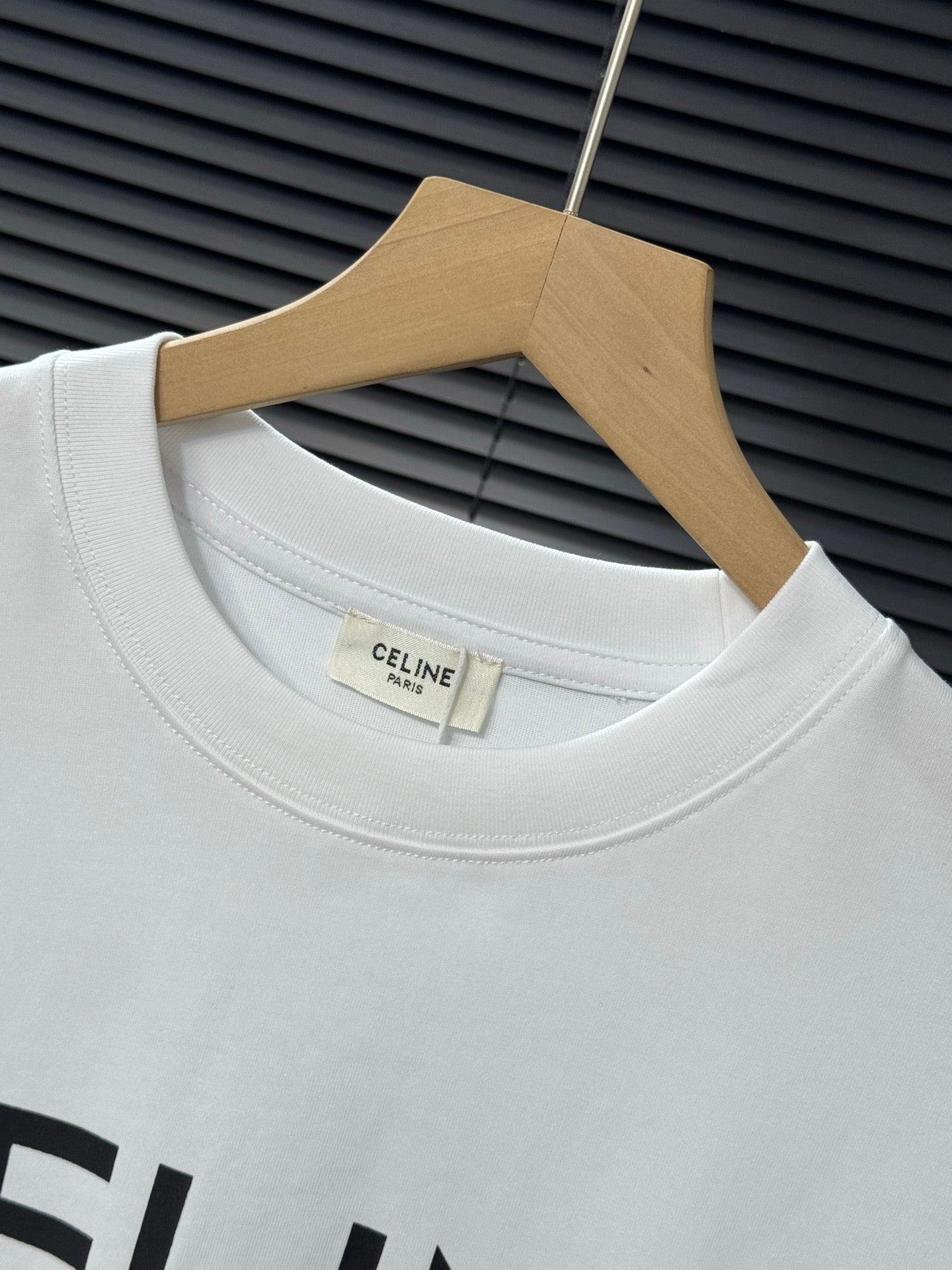 Celine Classic Logo Print Crewneck T-Shirt