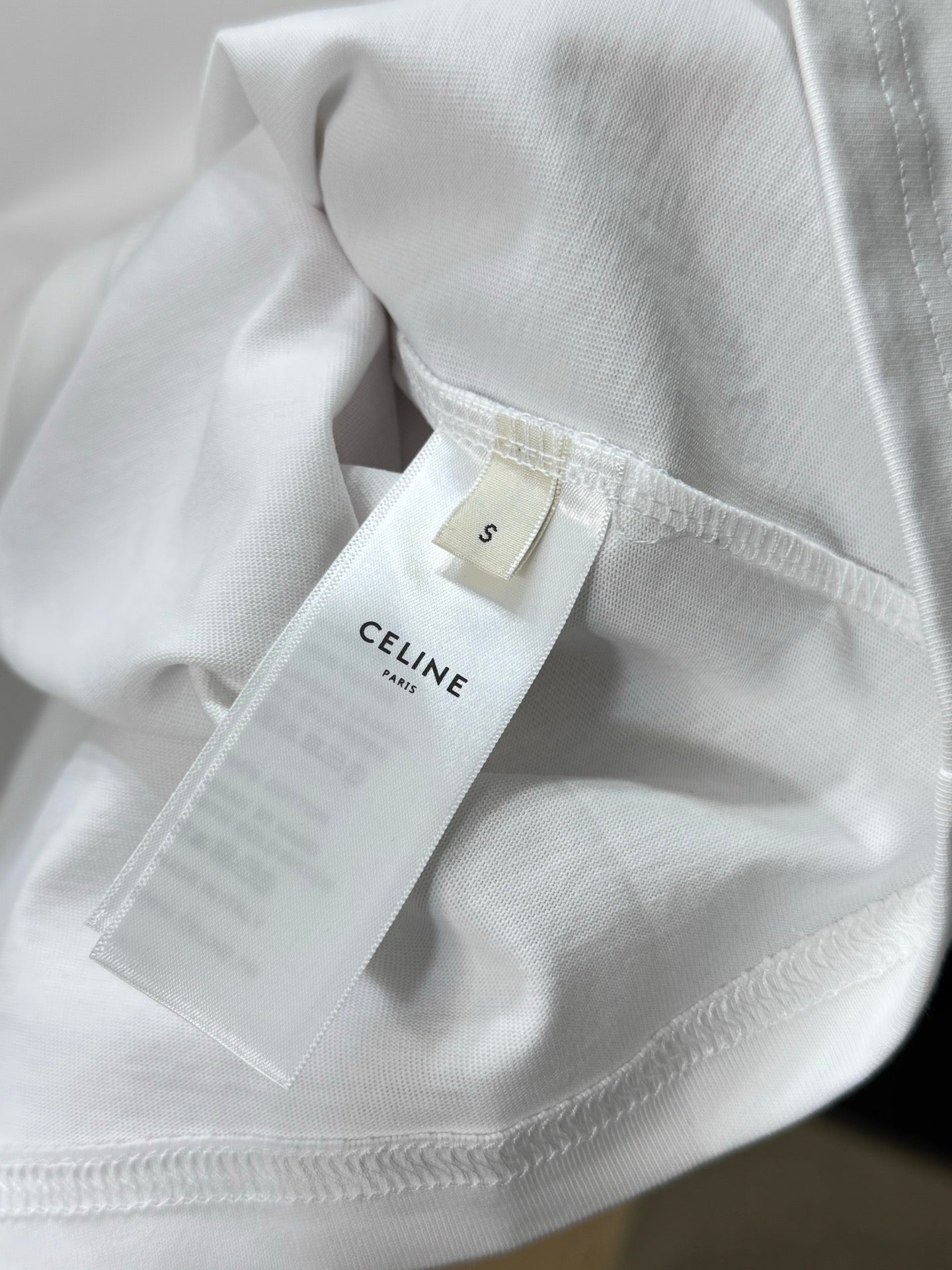 Celine Classic Logo Print Crewneck T-Shirt