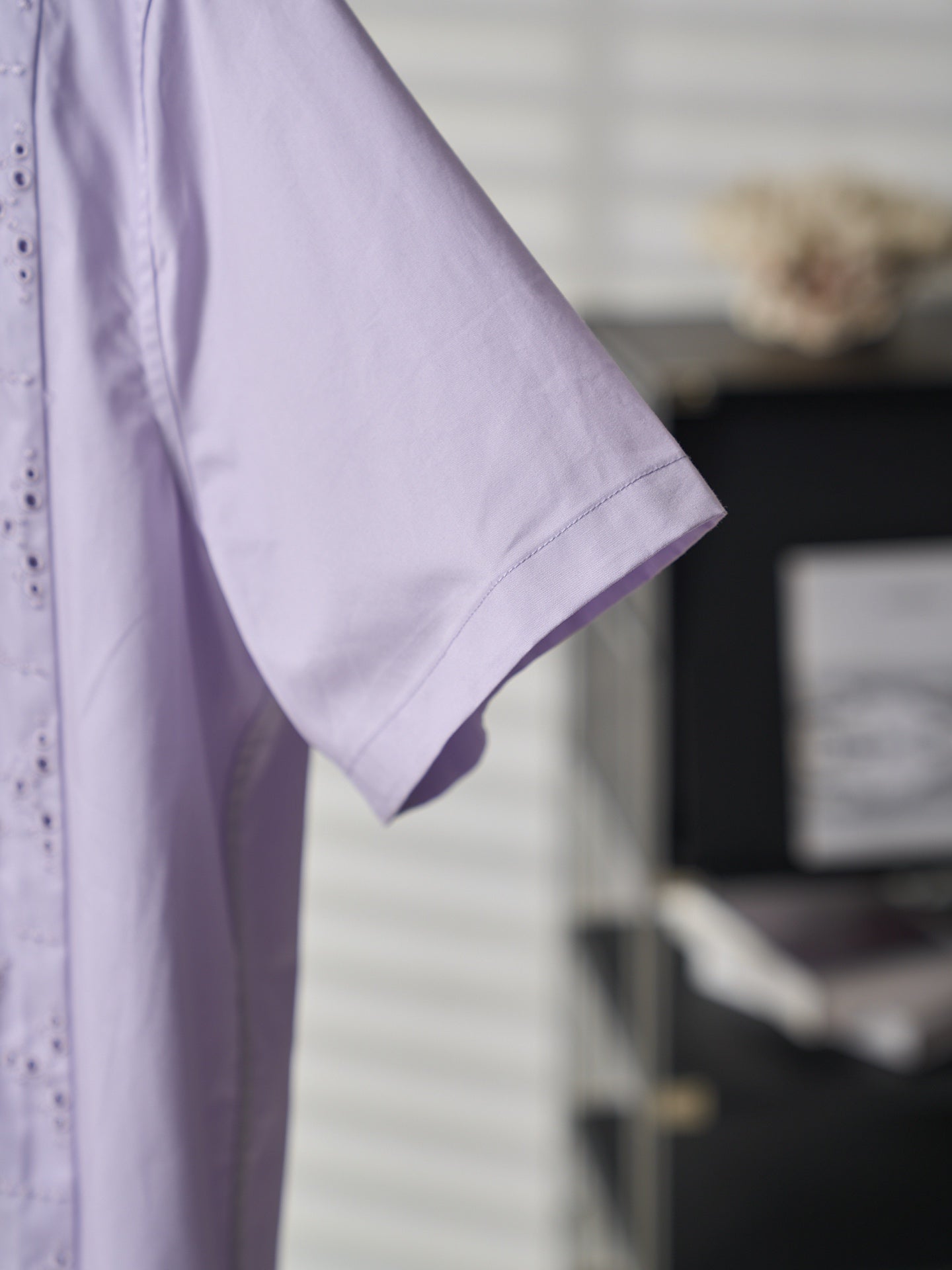 Louis Vuitton Hollow-Out Embroidered Short-Sleeve Shirt