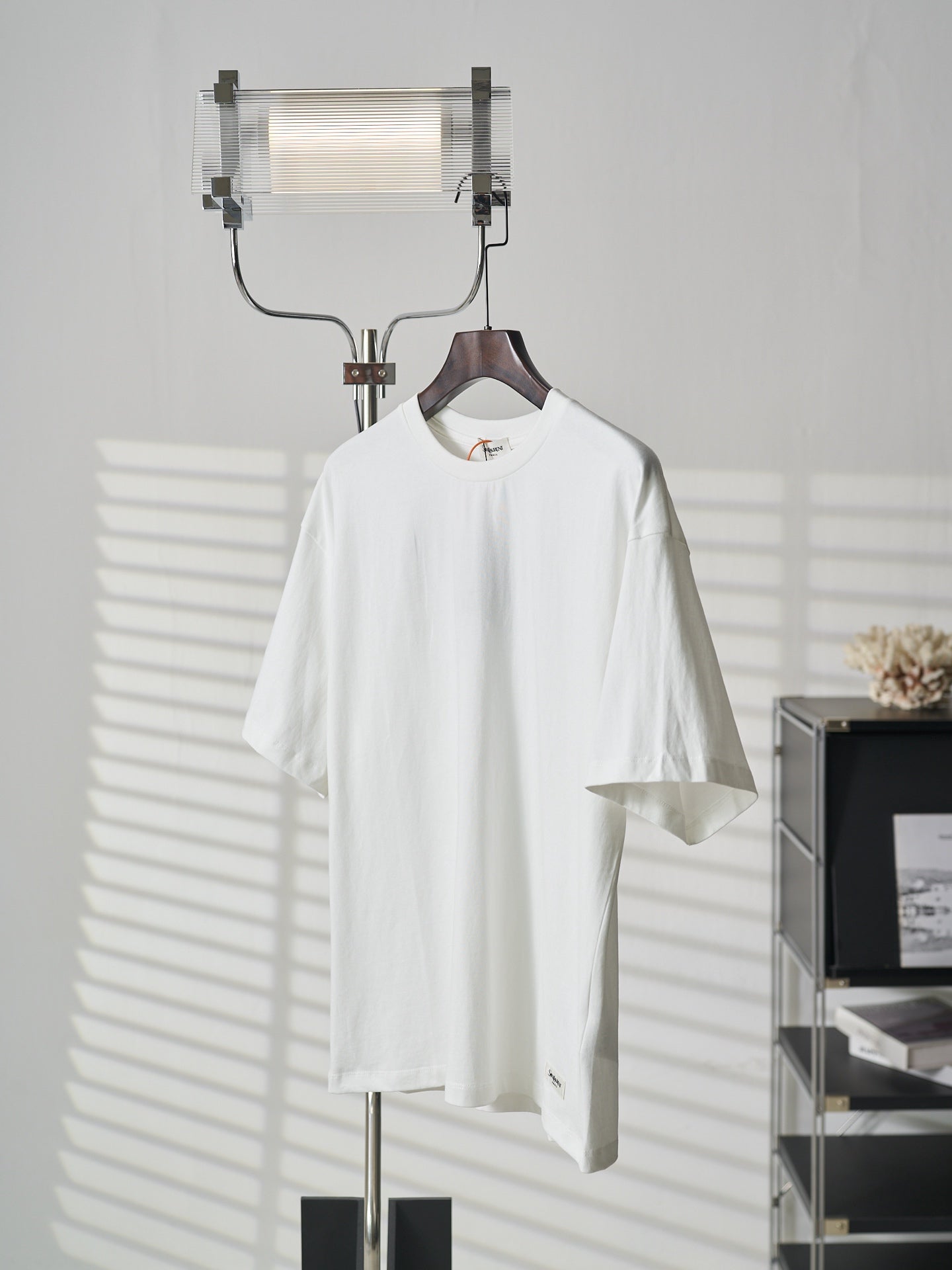 Saint Laurent YSL Logo Patch Crewneck T-Shirt