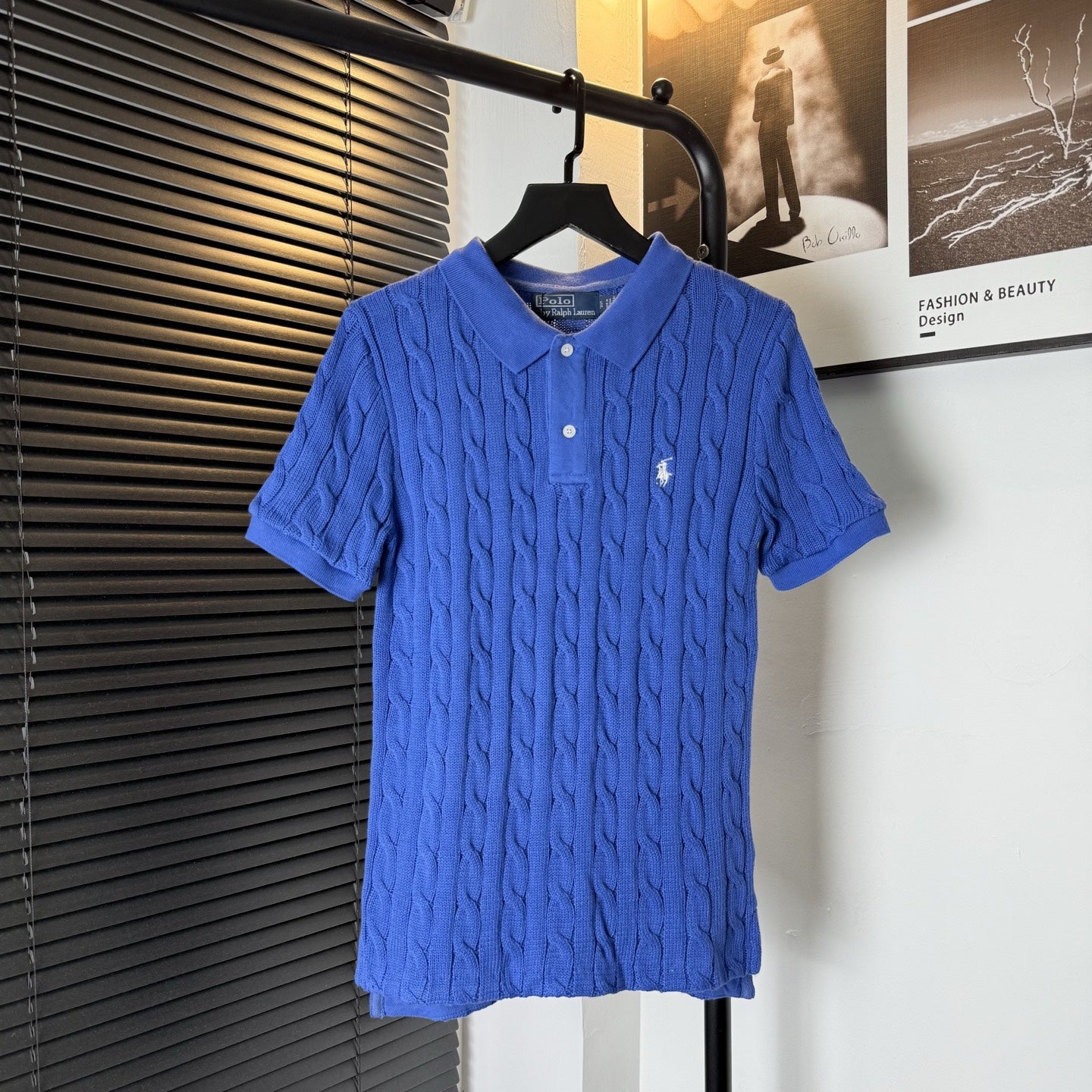 Ralph Lauren Pony Embroidered Cable-Knit Polo Shirt