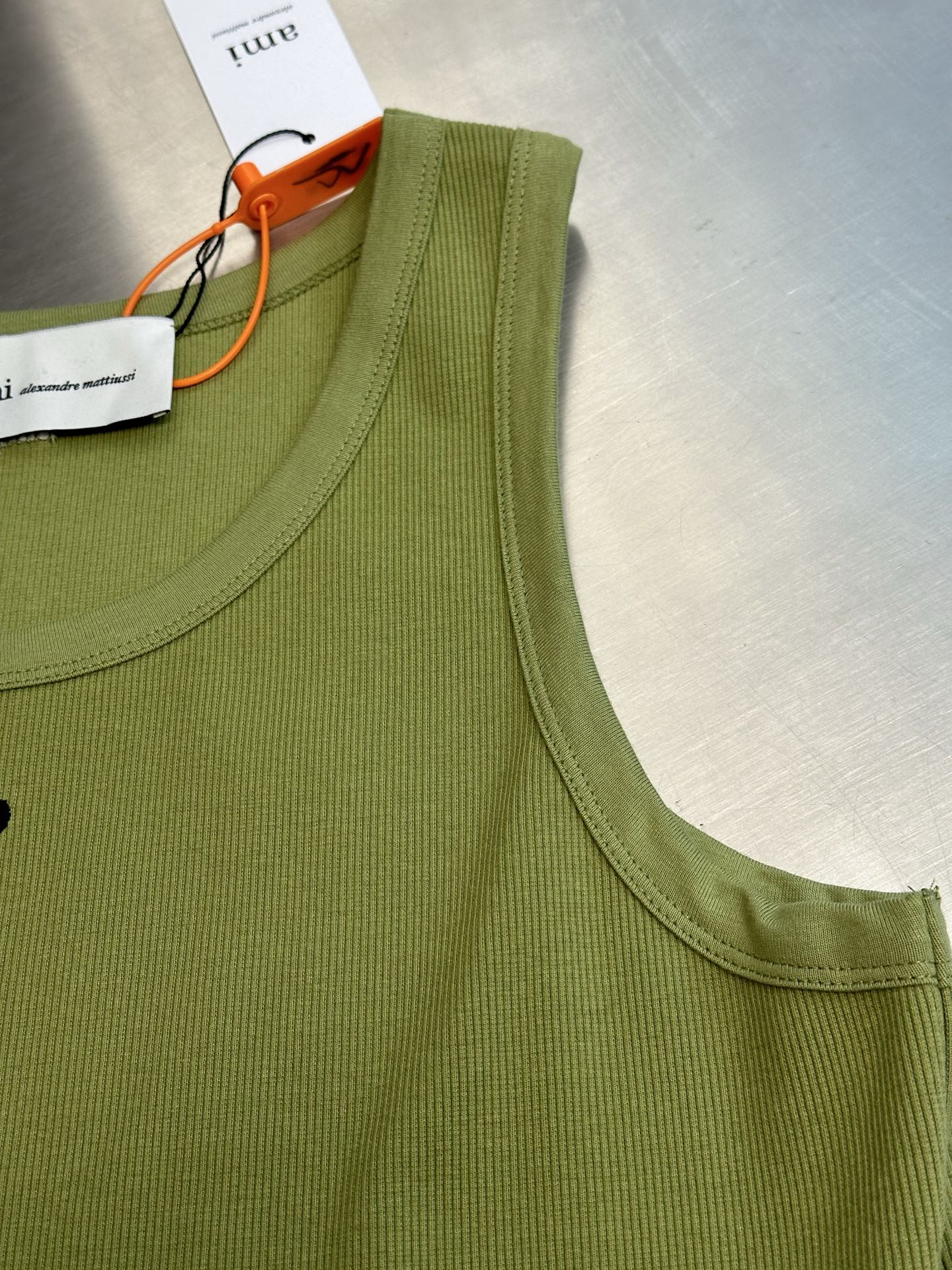 Ami Paris Logo Embroidered Tank Top