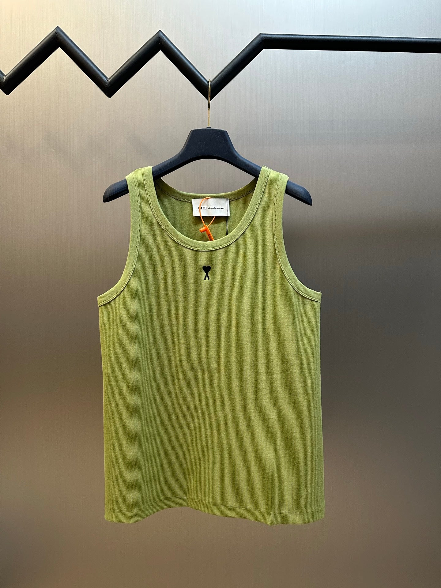 Ami Paris Logo Embroidered Tank Top