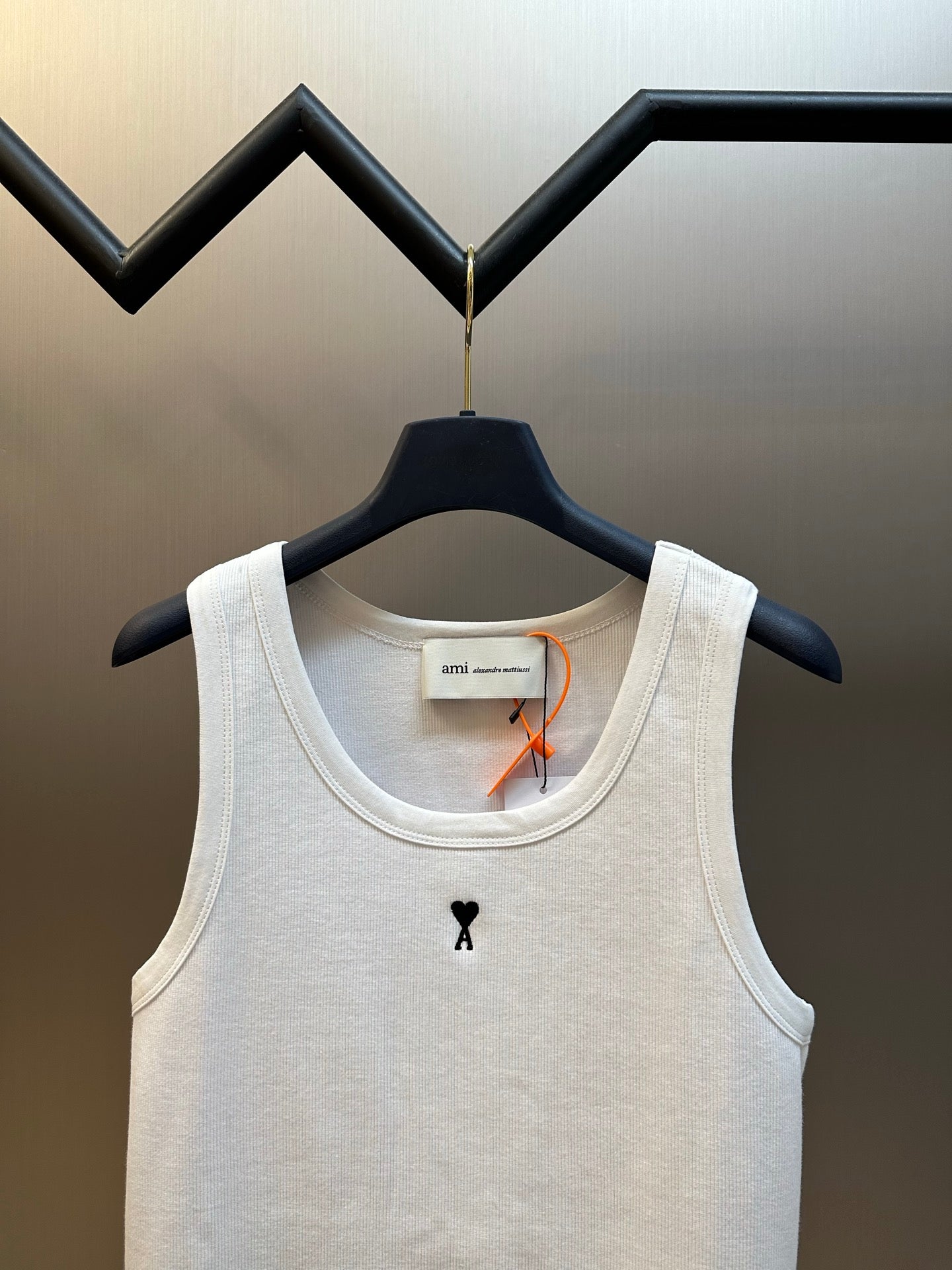Ami Paris Logo Embroidered Tank Top
