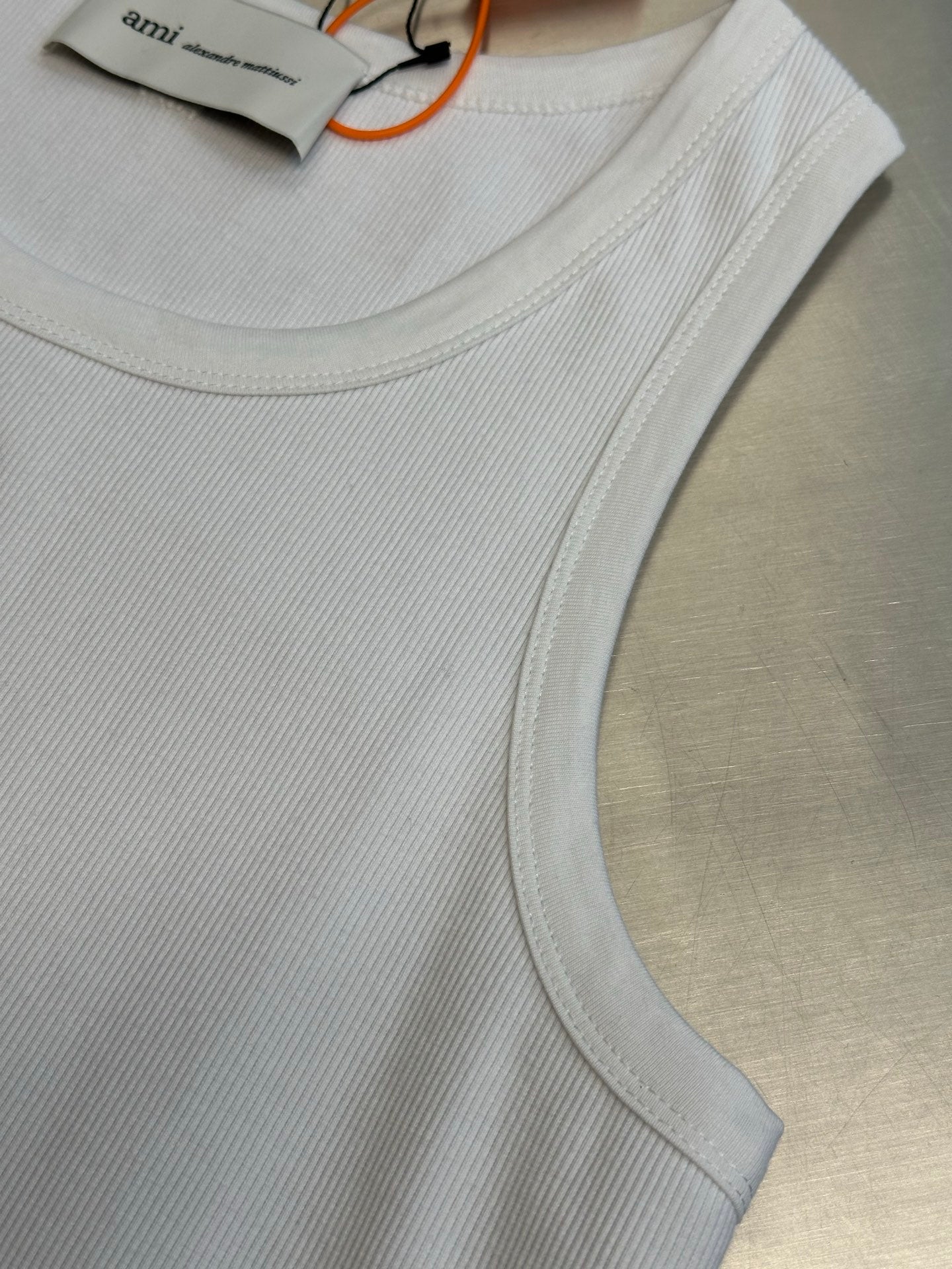 Ami Paris Logo Embroidered Tank Top