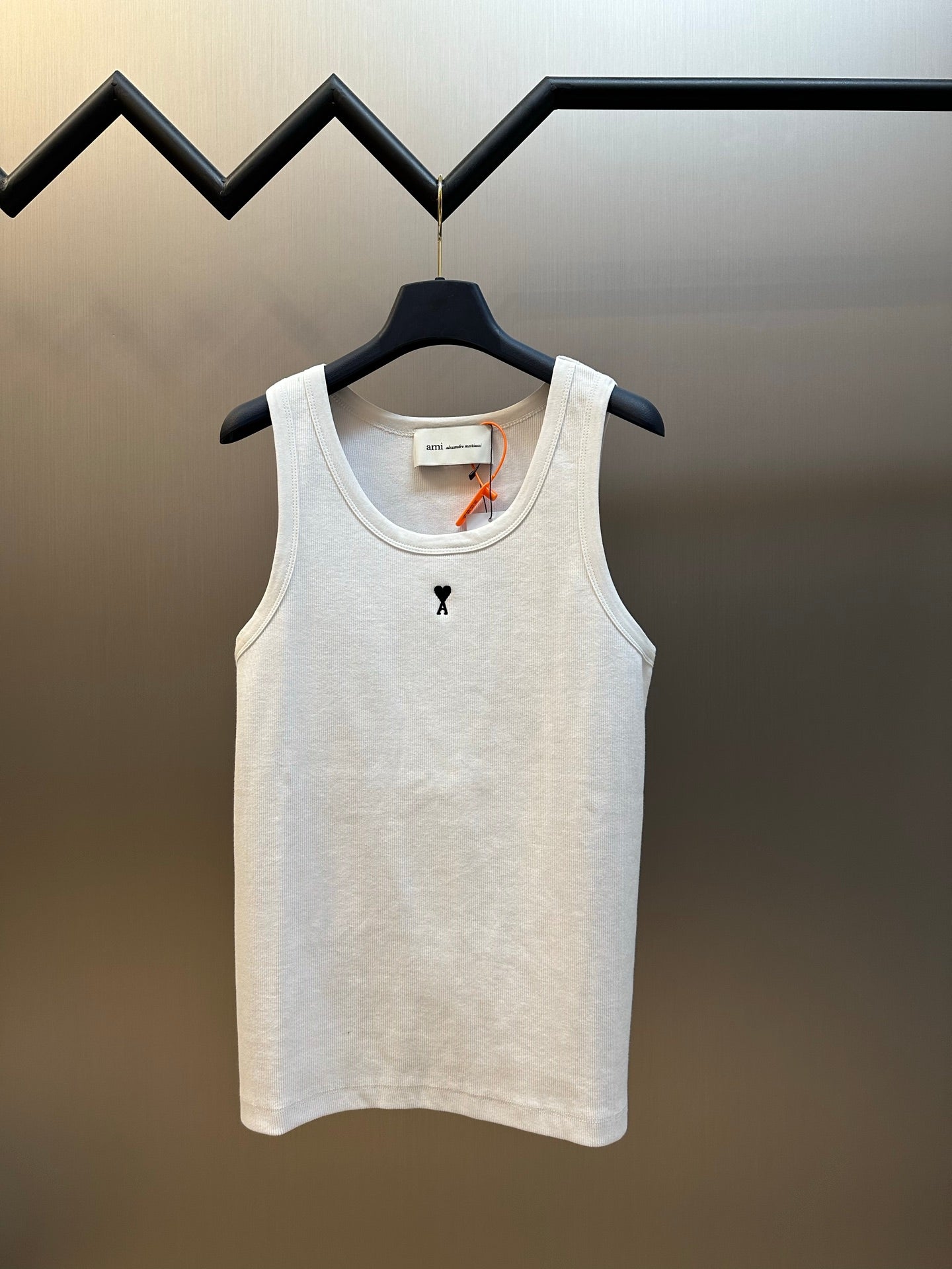 Ami Paris Logo Embroidered Tank Top