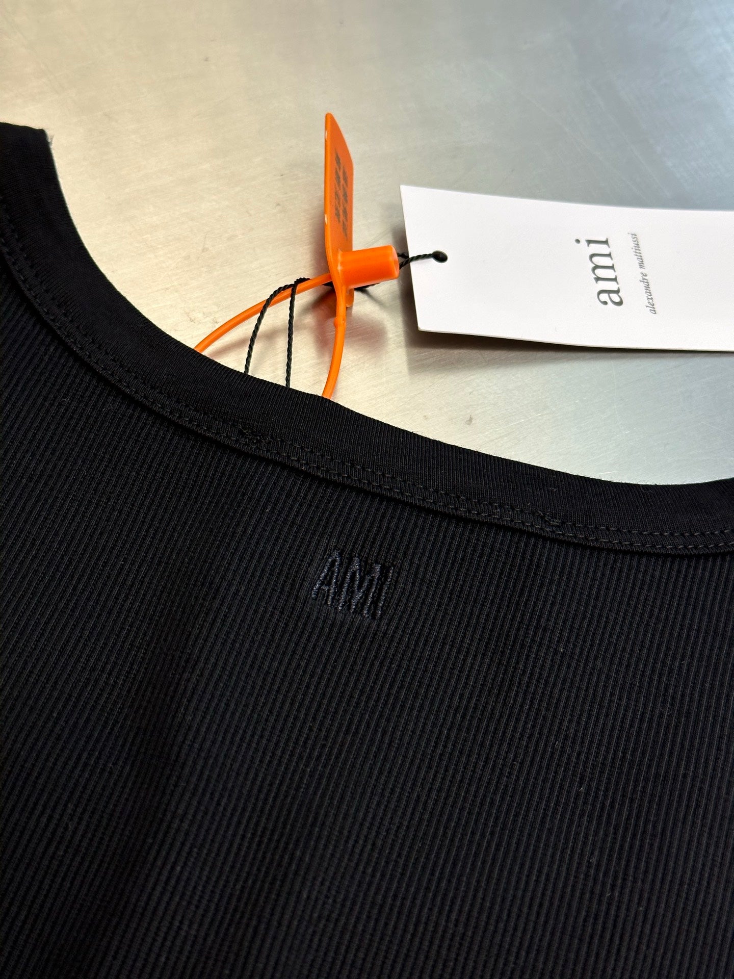 Ami Paris Logo Embroidered Tank Top