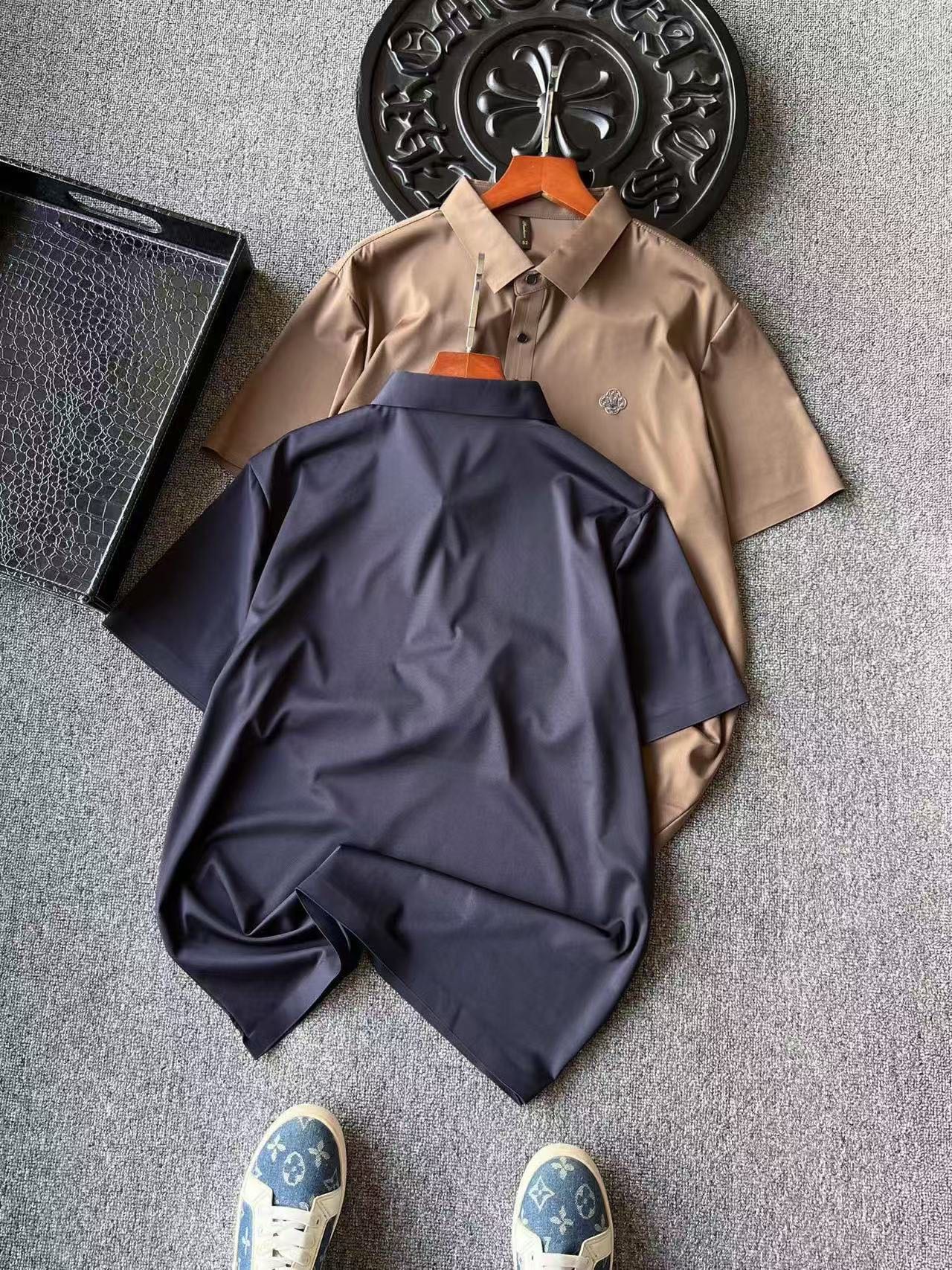 Fendi x Prada Double F Ice Silk Seamless Polo Shirt