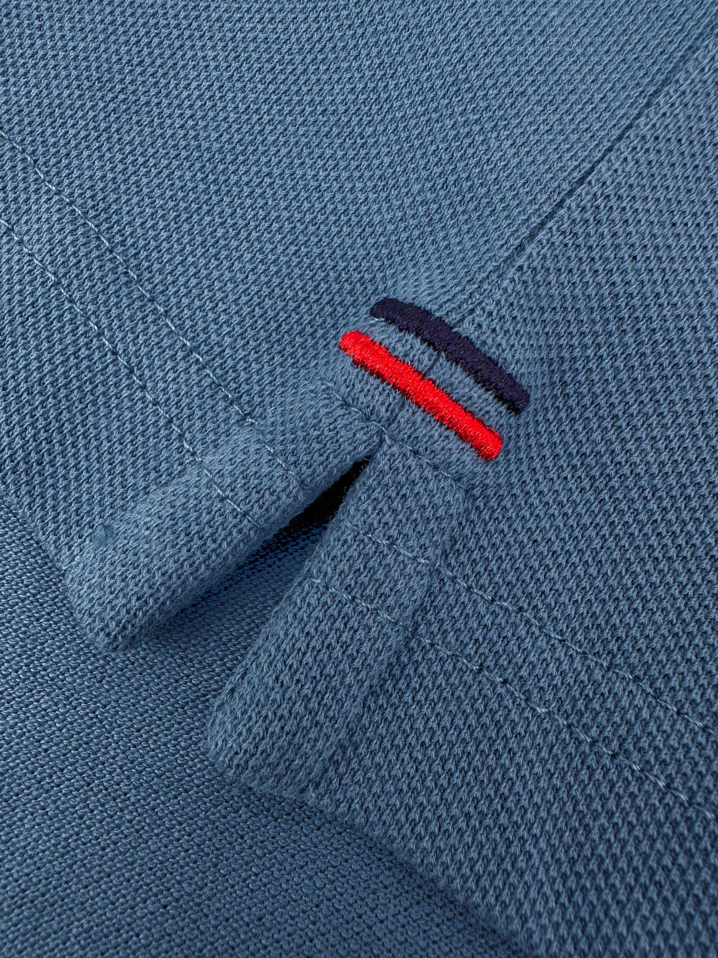 Moncler Patch Logo Pique Cotton Polo Shirt