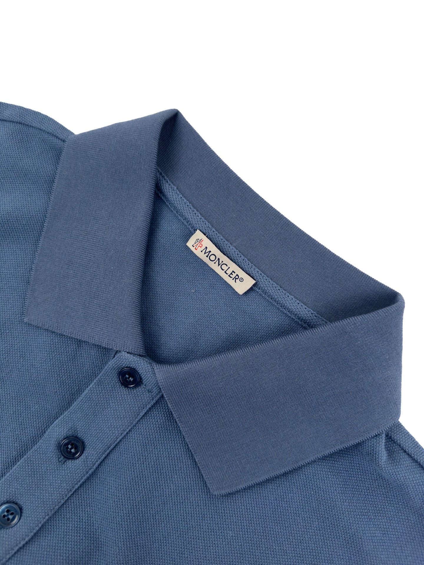 Moncler Patch Logo Pique Cotton Polo Shirt