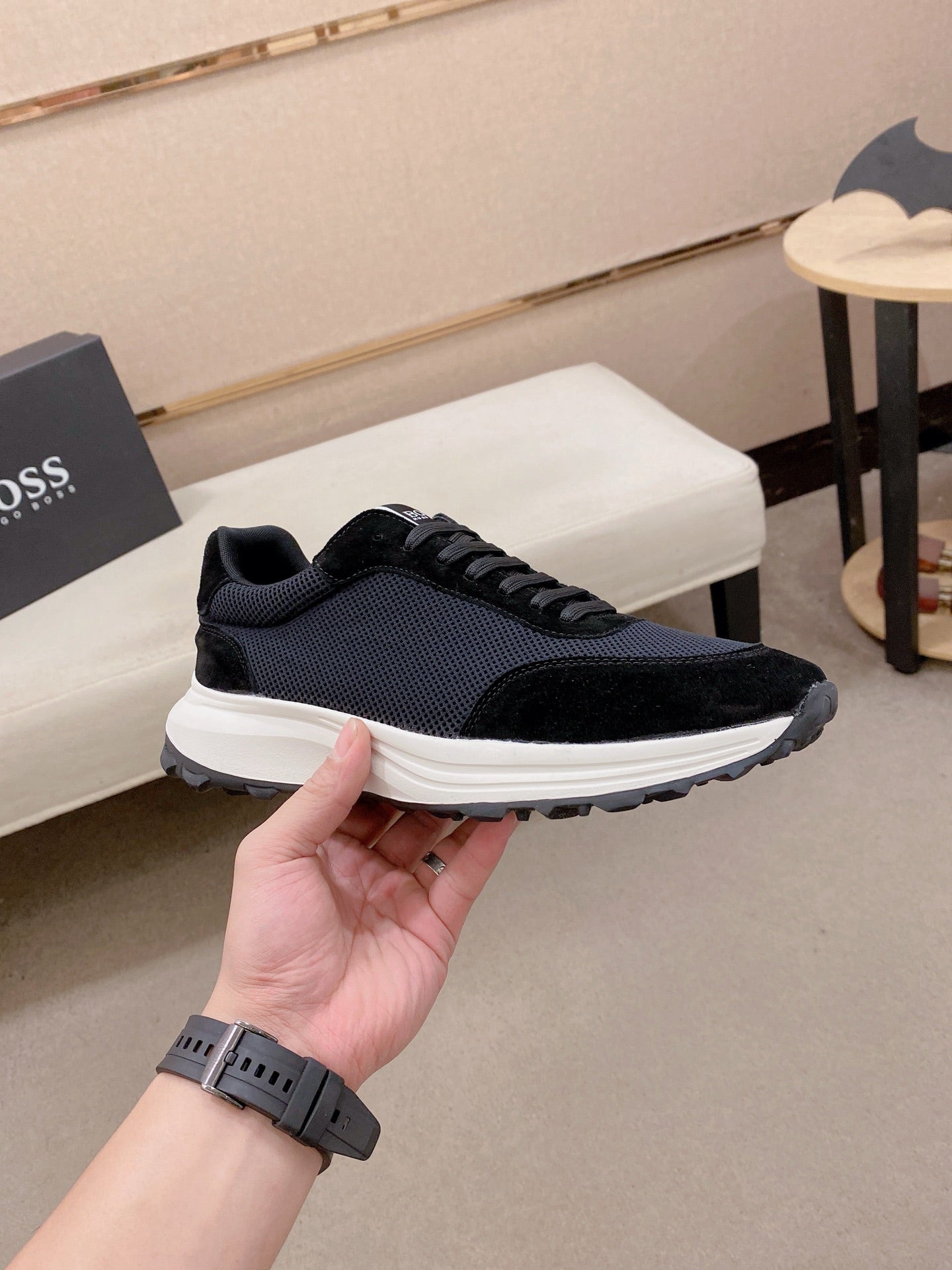 Boss Italian Leather Casual Sneakers