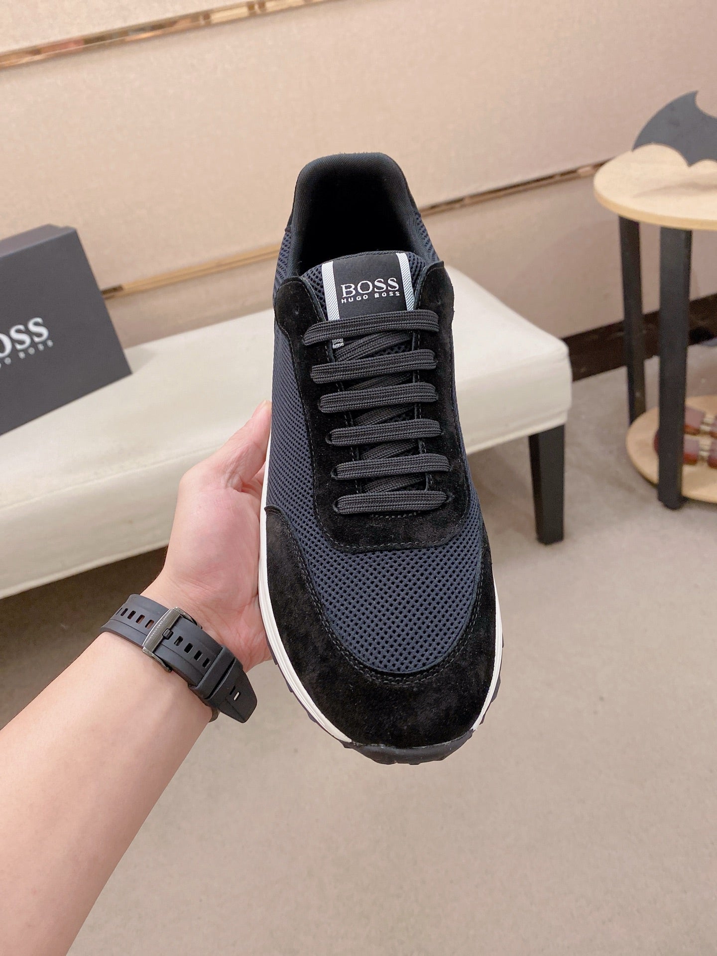 Boss Italian Leather Casual Sneakers
