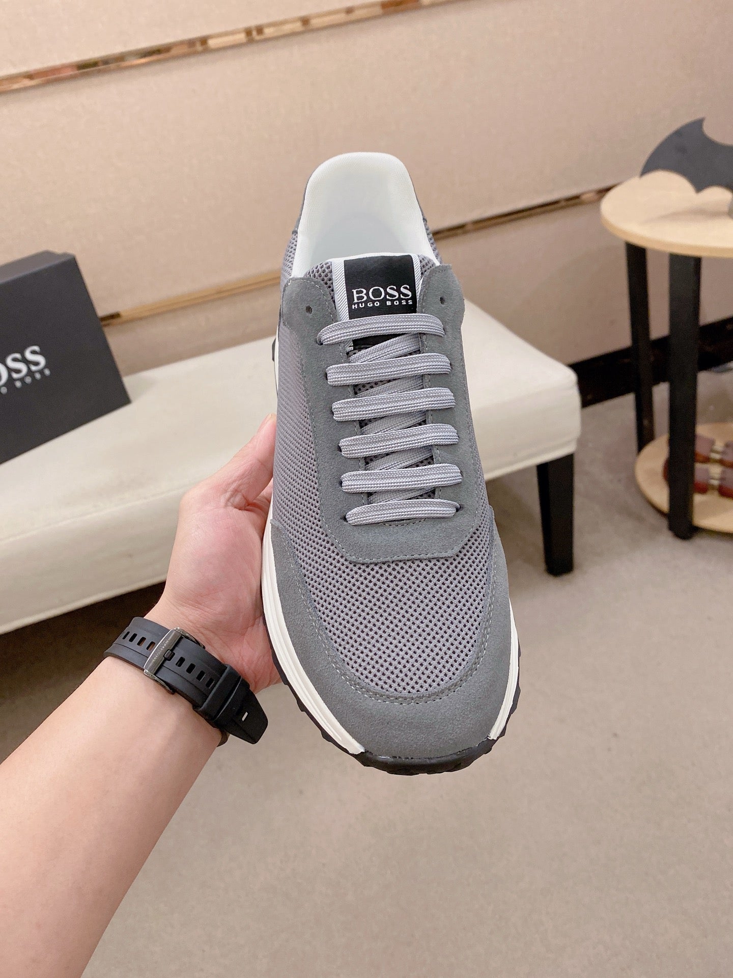 Boss Italian Leather Casual Sneakers