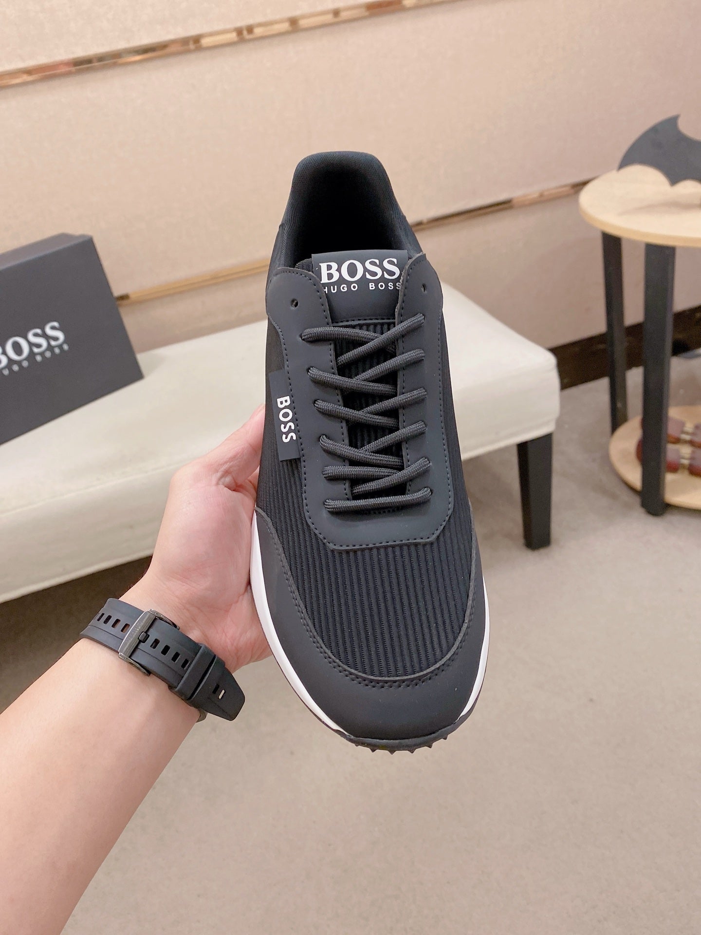 Boss Italian Leather Casual Sneakers