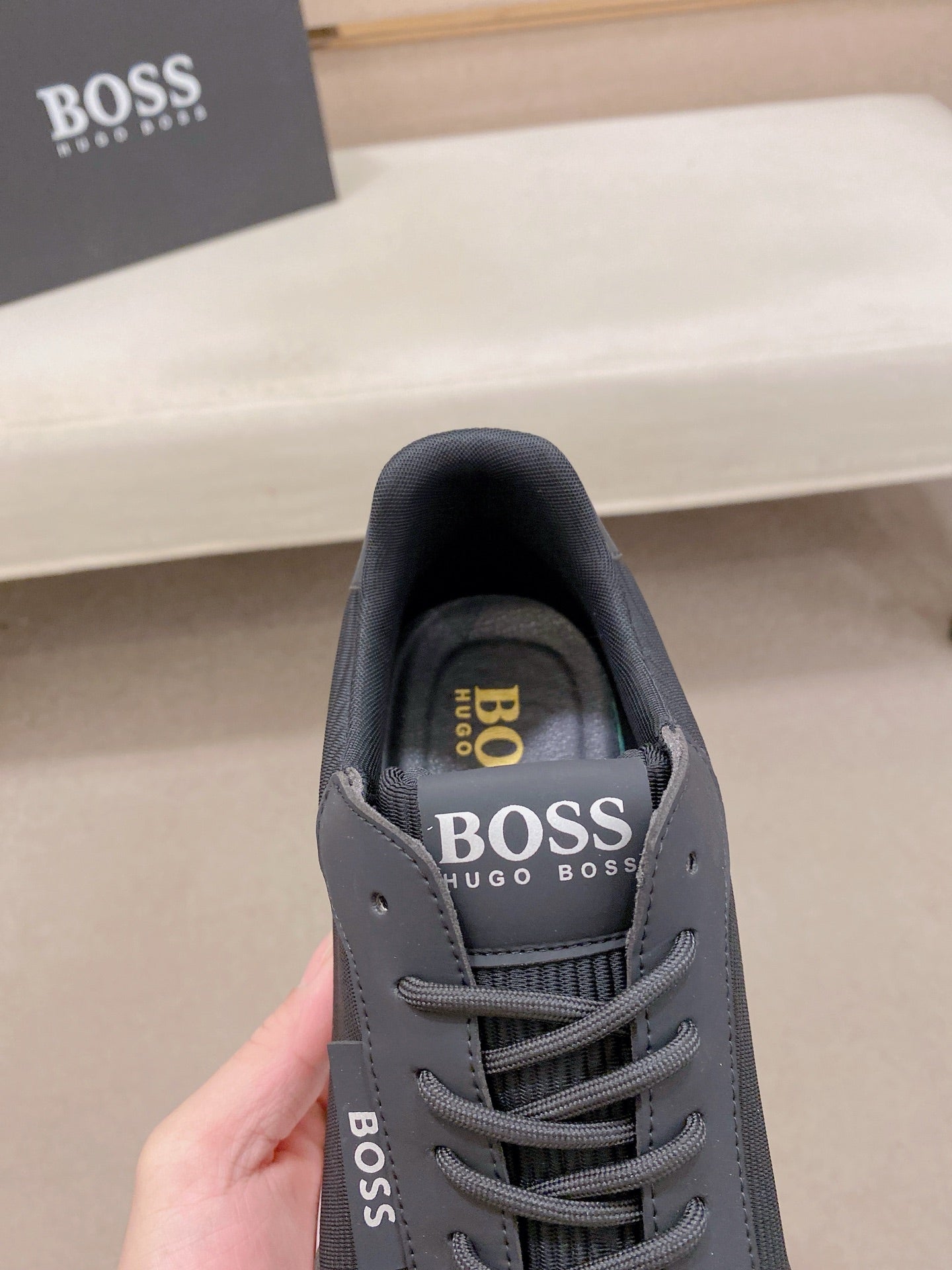 Boss Italian Leather Casual Sneakers