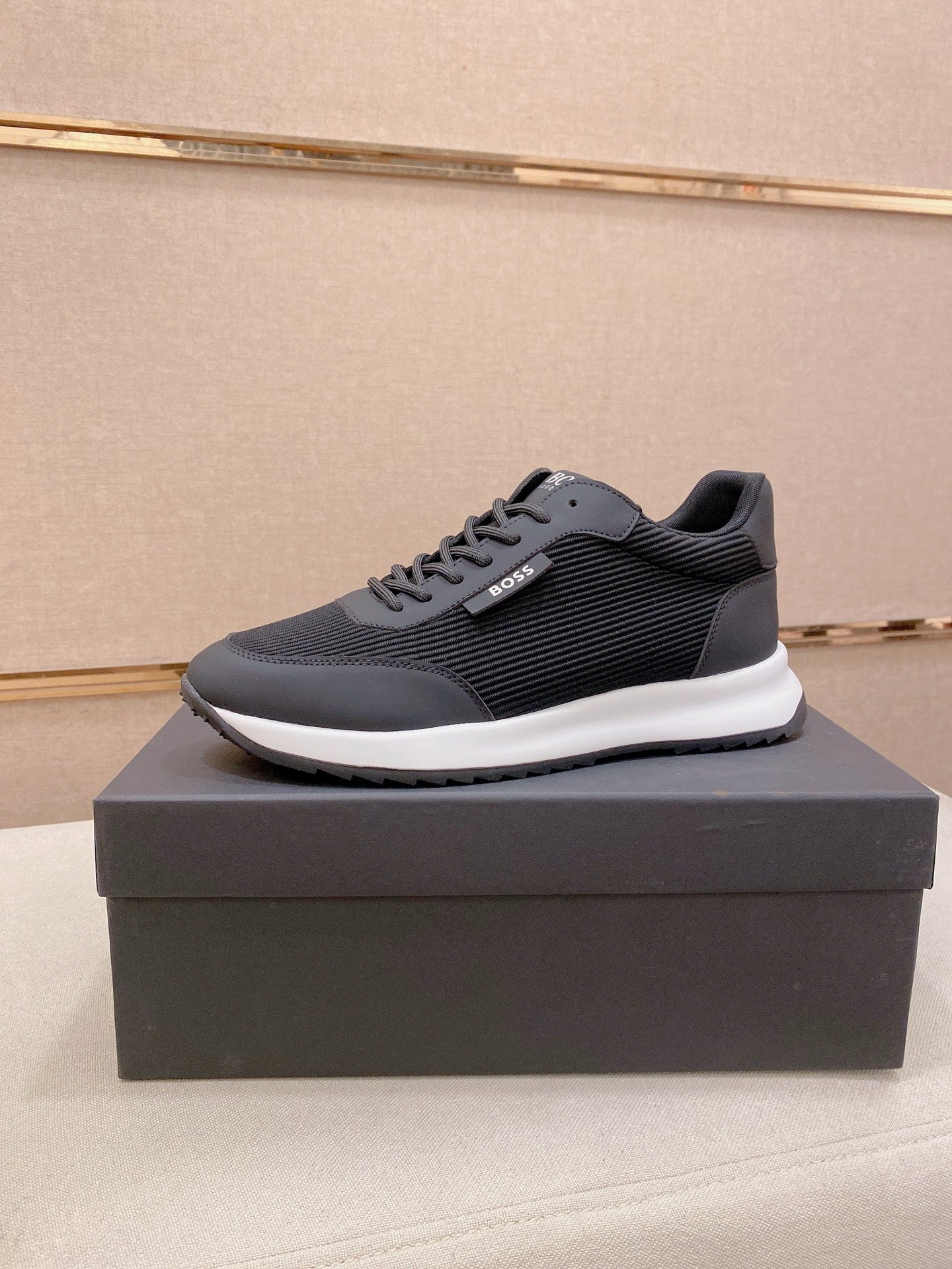 Boss Italian Leather Casual Sneakers