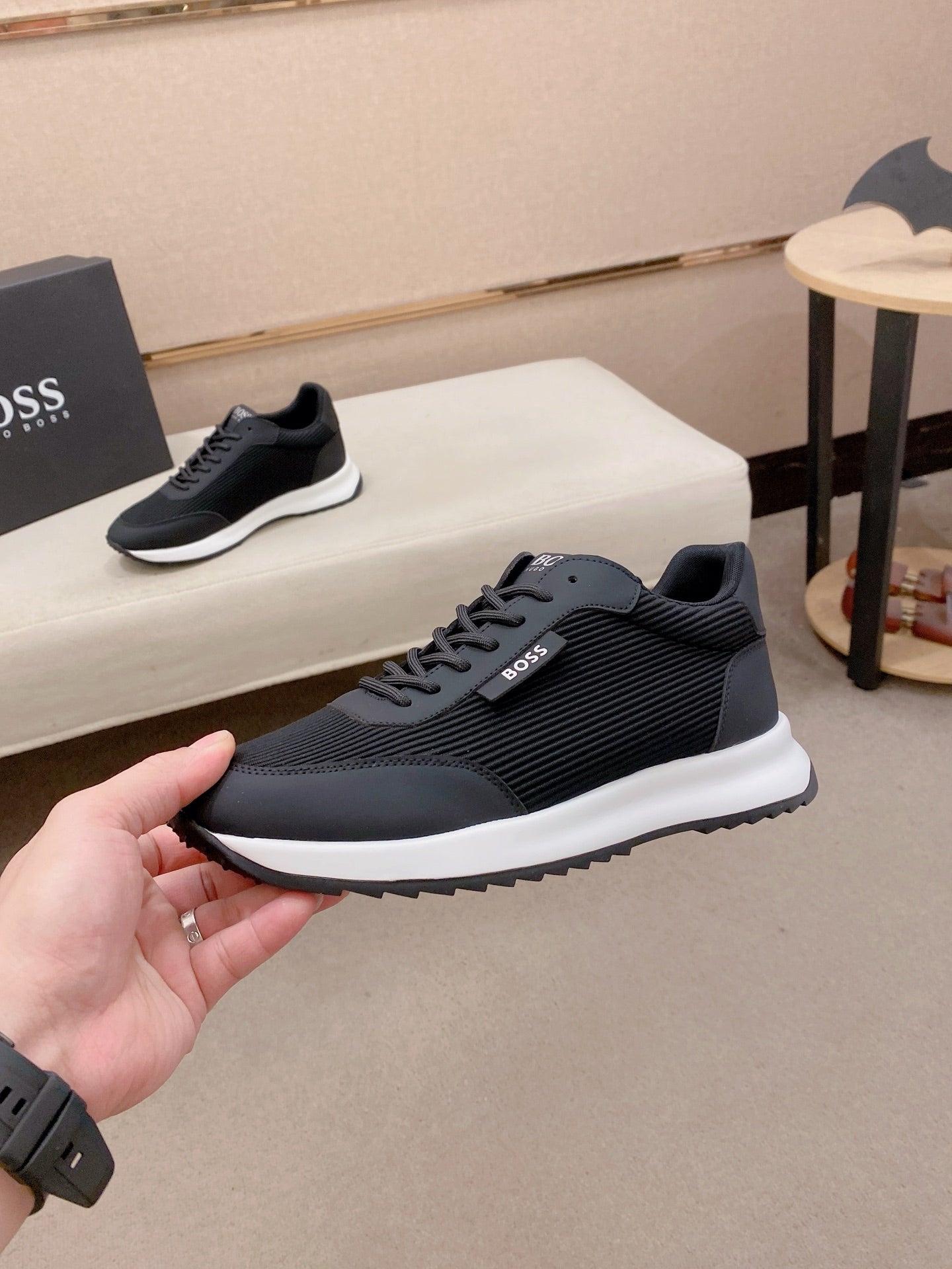 Boss Italian Leather Casual Sneakers