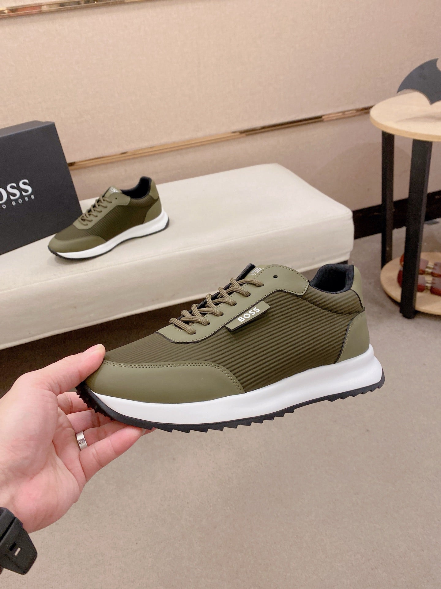 Boss Italian Leather Casual Sneakers