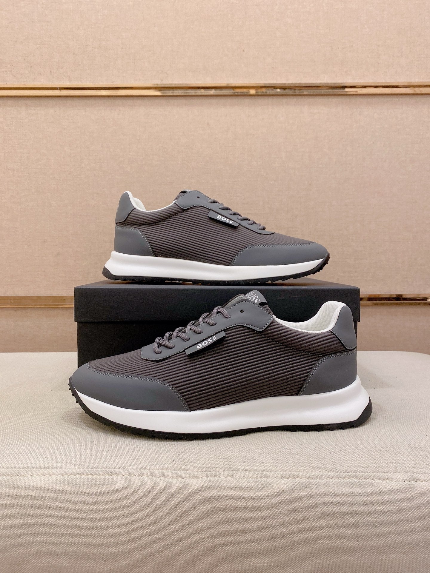 Boss Italian Leather Casual Sneakers