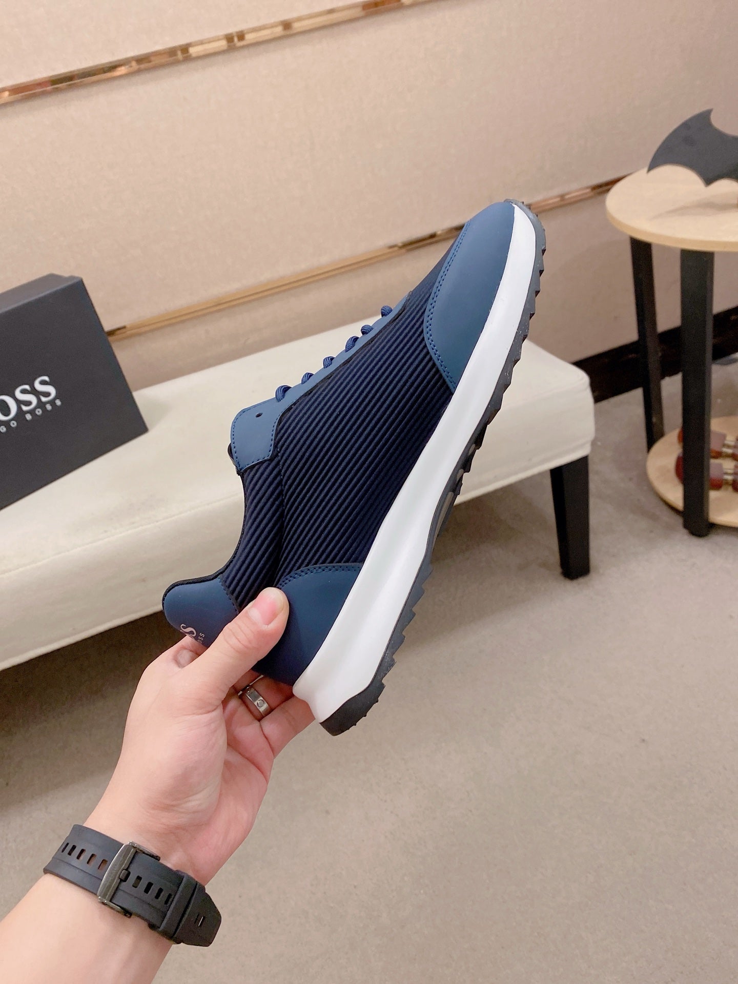 Boss Italian Leather Casual Sneakers
