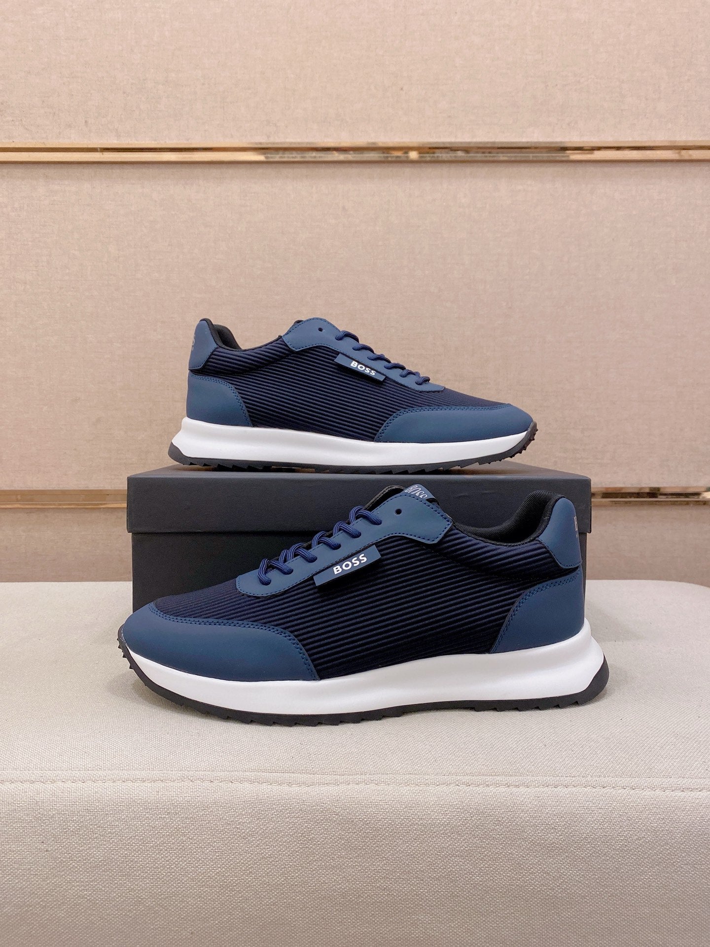 Boss Italian Leather Casual Sneakers