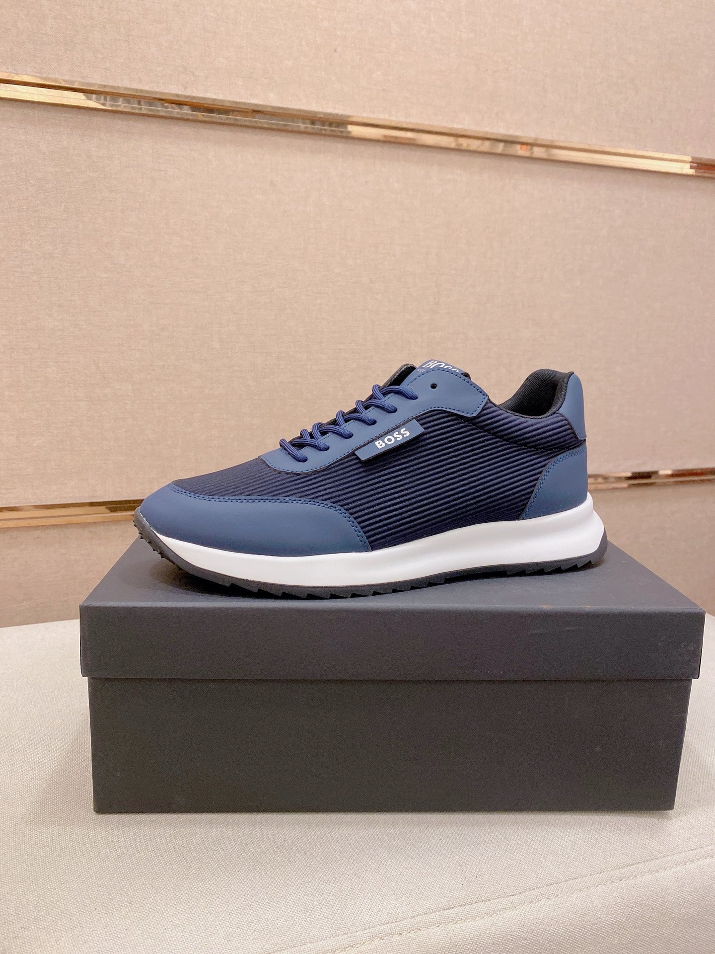 Boss Italian Leather Casual Sneakers