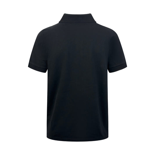 Moncler Half-Zip Polo Shirt – Obsidian Black