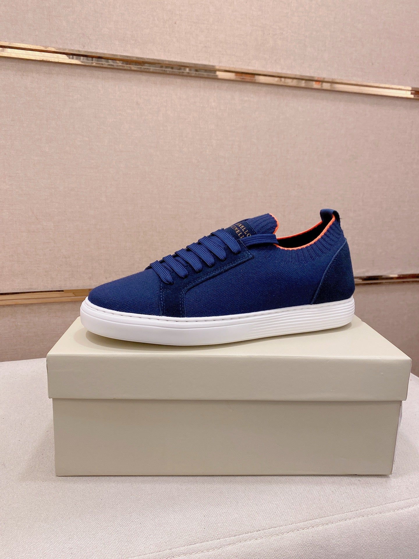 Brunello Cucinelli Suede Patchwork Knit Sneakers – Spring Collection