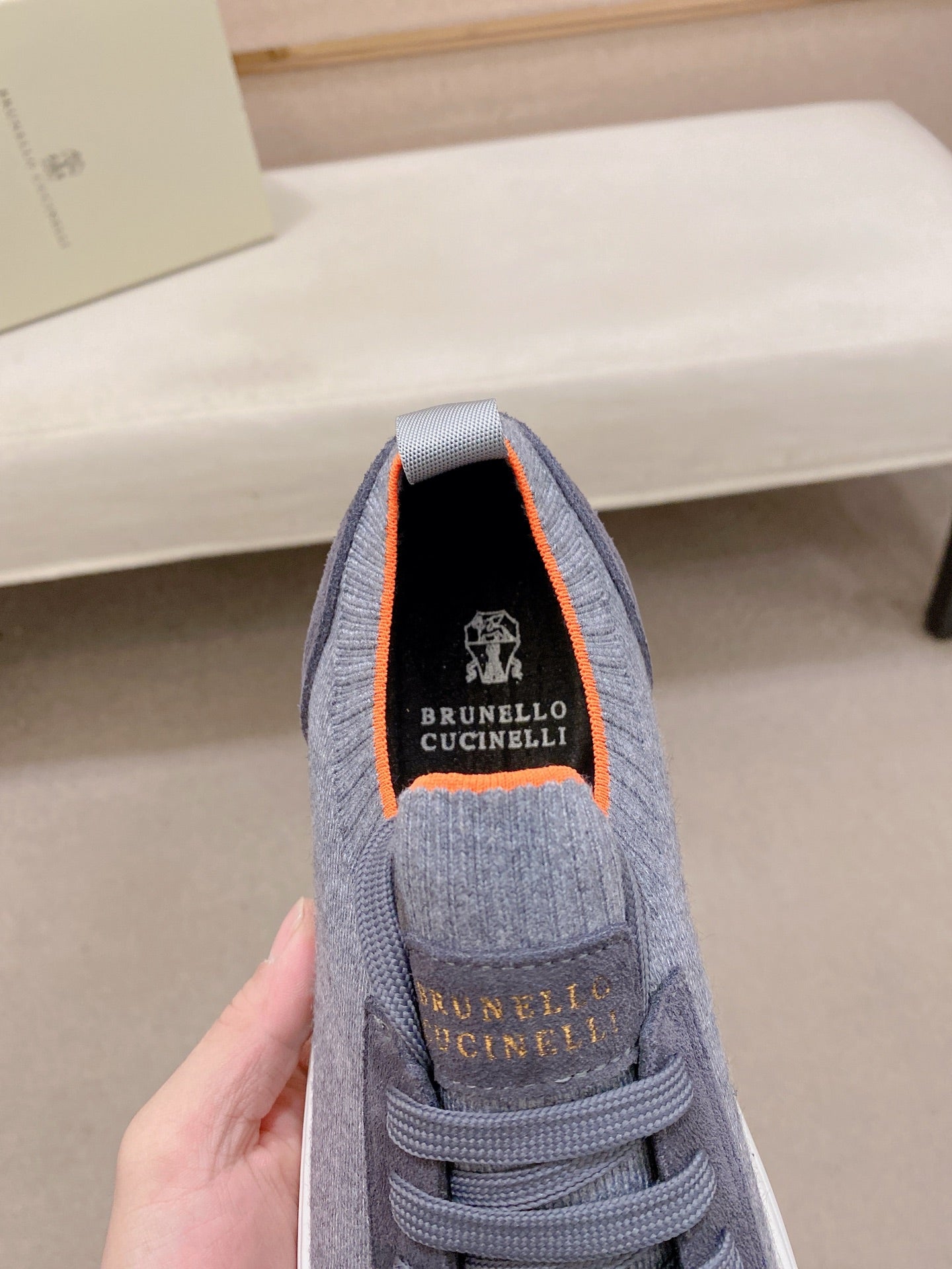 Brunello Cucinelli Suede Patchwork Knit Sneakers – Spring Collection
